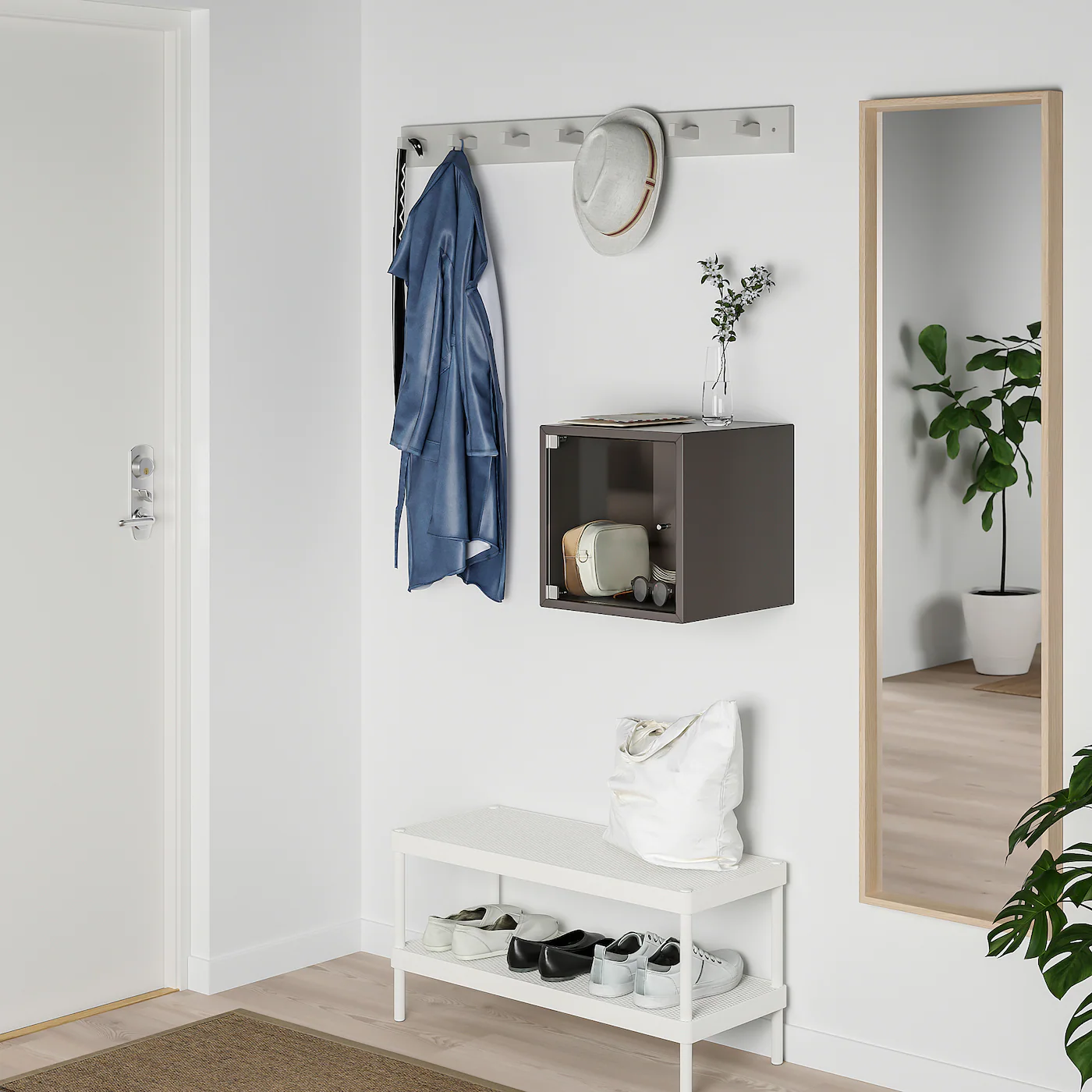 IKEA EKET Wall Cabinet With Glass Door Dark Gray 13 3/4x13 3/4x13 3/4 " 5 IKEA EKET Wall Cabinet With Glass Door Dark Gray 13 3/4x13 3/4x13 3/4 " - Image 3