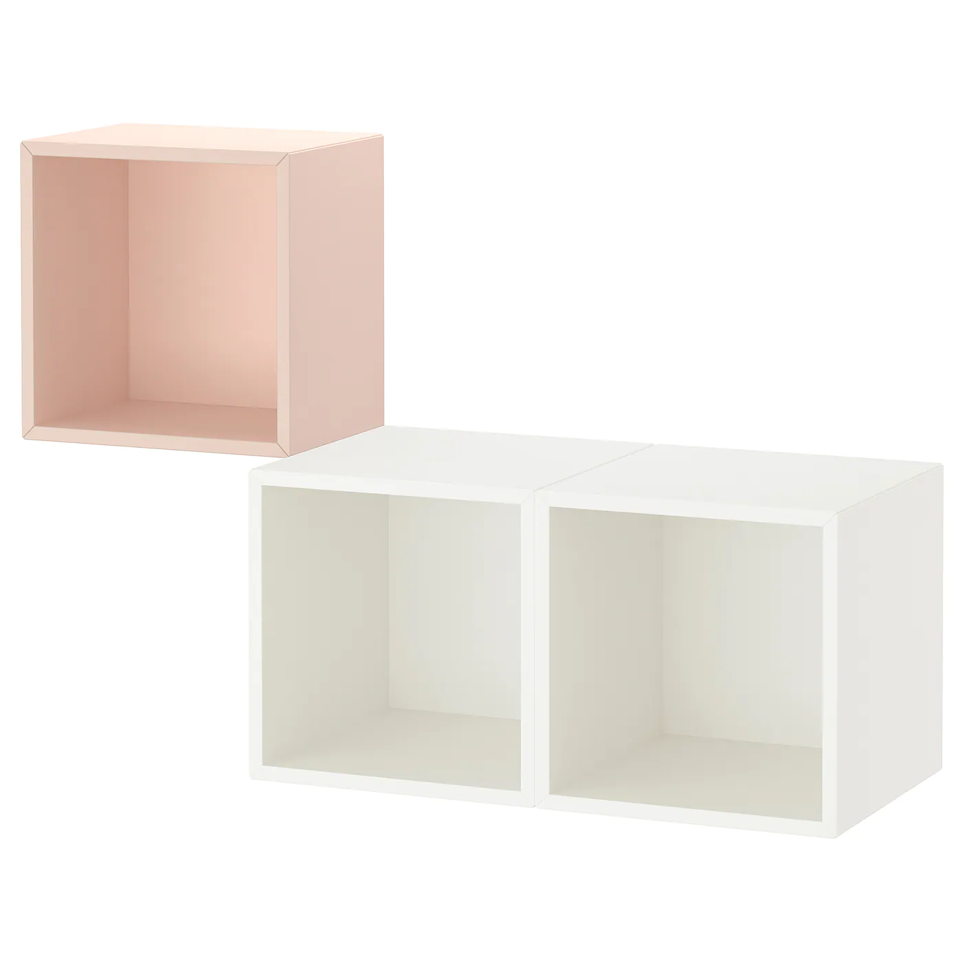 IKEA EKET Wallmounted Cabinet Combination Pale Pink/white 41 3/8x13 3/4x27 1/2 "