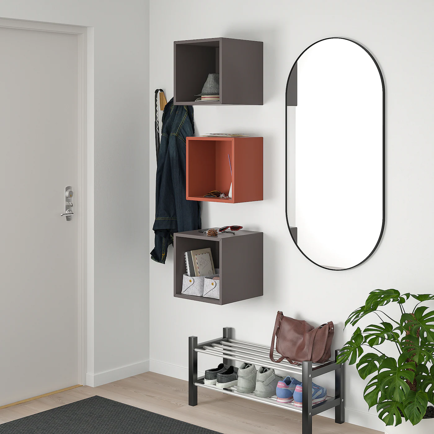 IKEA EKET Wallmounted Cabinet Combination Redbrown/dark Gray 41 3/8x13 3/4x27 1/2 " 5 IKEA EKET Wallmounted Cabinet Combination Redbrown/dark Gray 41 3/8x13 3/4x27 1/2 " - Image 3