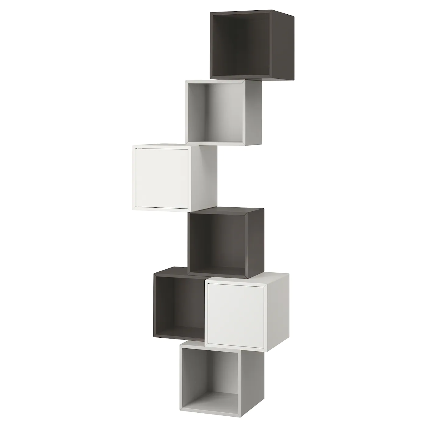 IKEA EKET Wallmounted Cabinet Combination White/dark Gray/light Gray 31 1/2x13 3/4x82 5/8 "