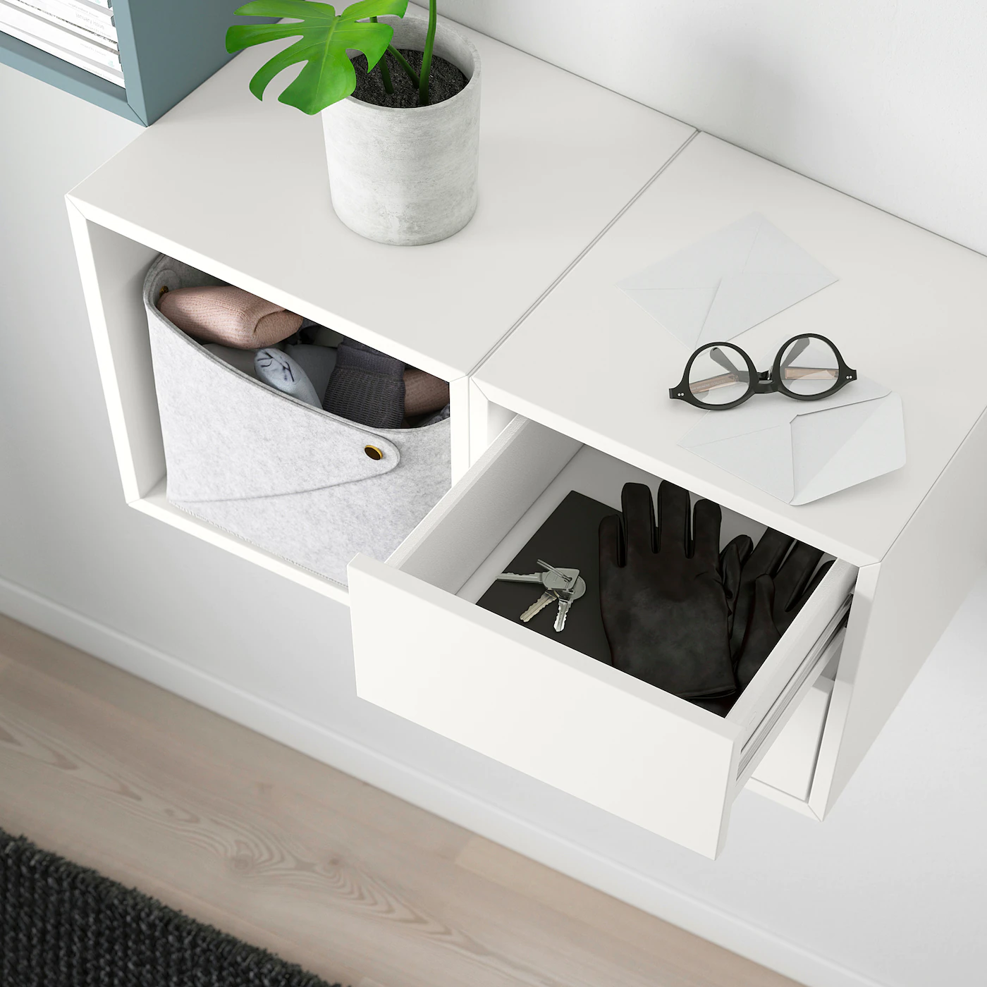 IKEA EKET Wallmounted Storage Combination Grayturquoise/white 41 3/8x13 3/4x27 1/2 " 6 IKEA EKET Wallmounted Storage Combination Grayturquoise/white 41 3/8x13 3/4x27 1/2 " - Image 4