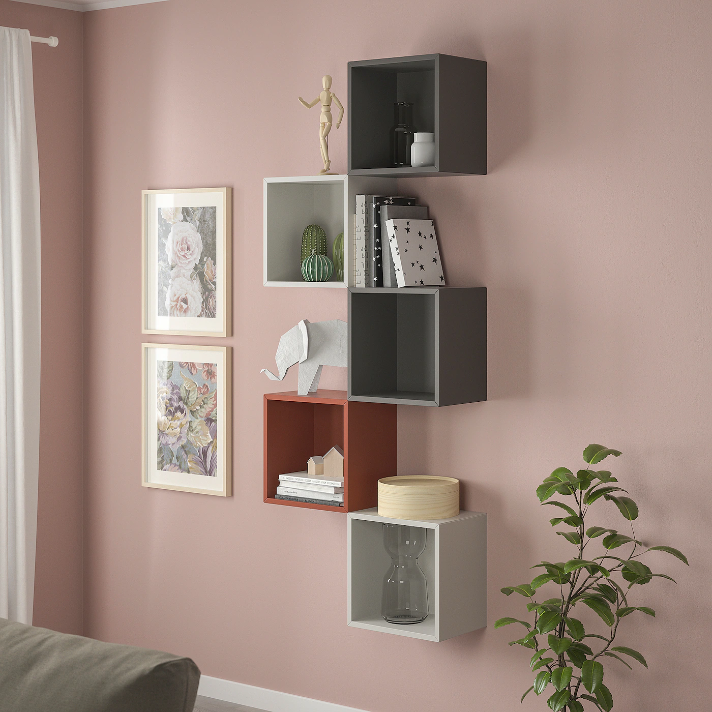 IKEA EKET Wallmounted Storage Combination Multicolor/redbrown 5 IKEA EKET Wallmounted Storage Combination Multicolor/redbrown - Image 3