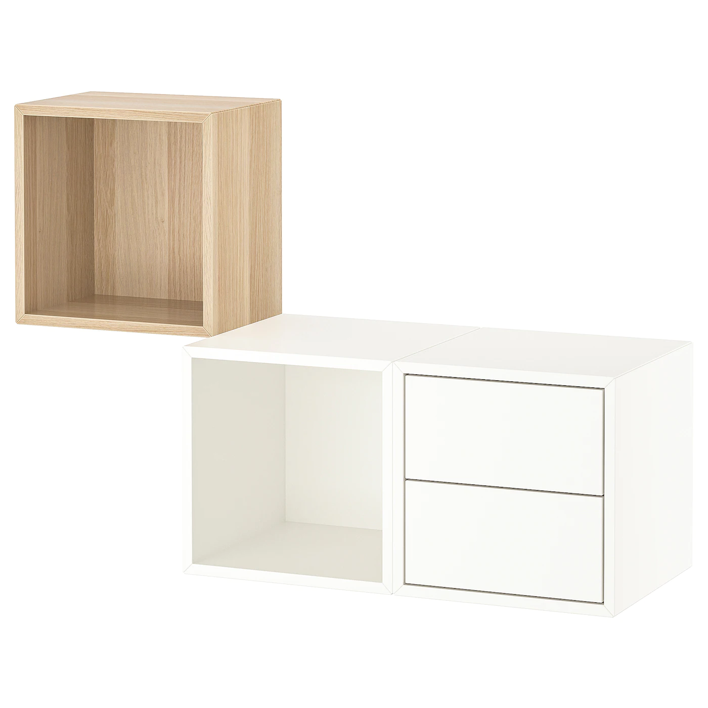 IKEA EKET Wallmounted Storage Combination White Stained Oak Effect/white 41 3/8x13 3/4x27 1/2 " Dark Gray/redbrown 1 IKEA EKET Wallmounted Storage Combination White Stained Oak Effect/white 41 3/8x13 3/4x27 1/2 " Dark Gray/redbrown -Ikea Storage solution systems Sales eket wall mounted storage combination white stained oak effect white 0807866 pe770569 s5