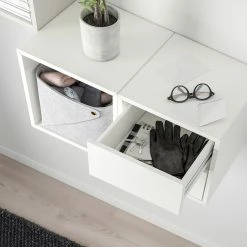 IKEA EKET Wallmounted Storage Combination White 41 3/8x13 3/4x27 1/2 " Grayturquoise/white -Ikea Storage solution systems Sales eket wall mounted storage combination white 0807861 pe770564 s5