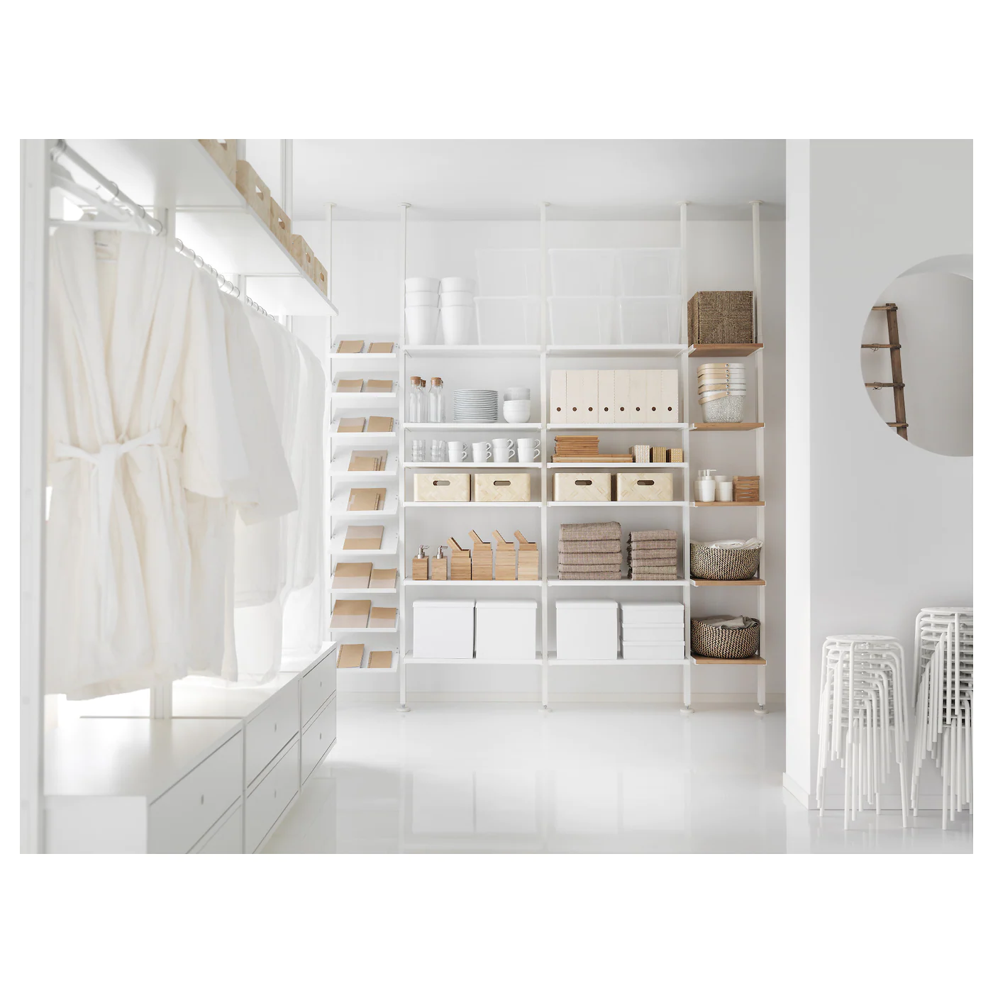 IKEA ELVARLI Open Storage Combination White/bamboo 103 1/8x14 1/8x87 1/4137 3/4 " 5 IKEA ELVARLI Open Storage Combination White/bamboo 103 1/8x14 1/8x87 1/4137 3/4 " - Image 3