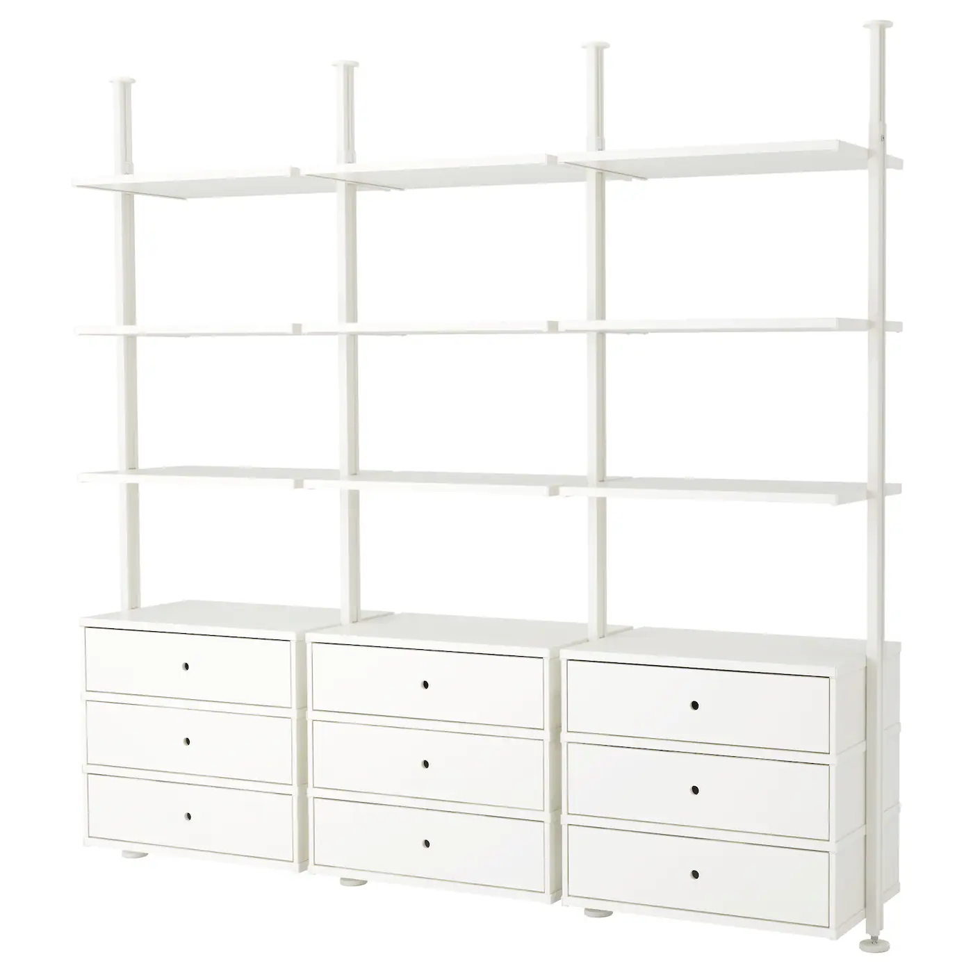 IKEA ELVARLI Open Storage Combination White 101 3/4x20x87 1/4137 3/4 "
