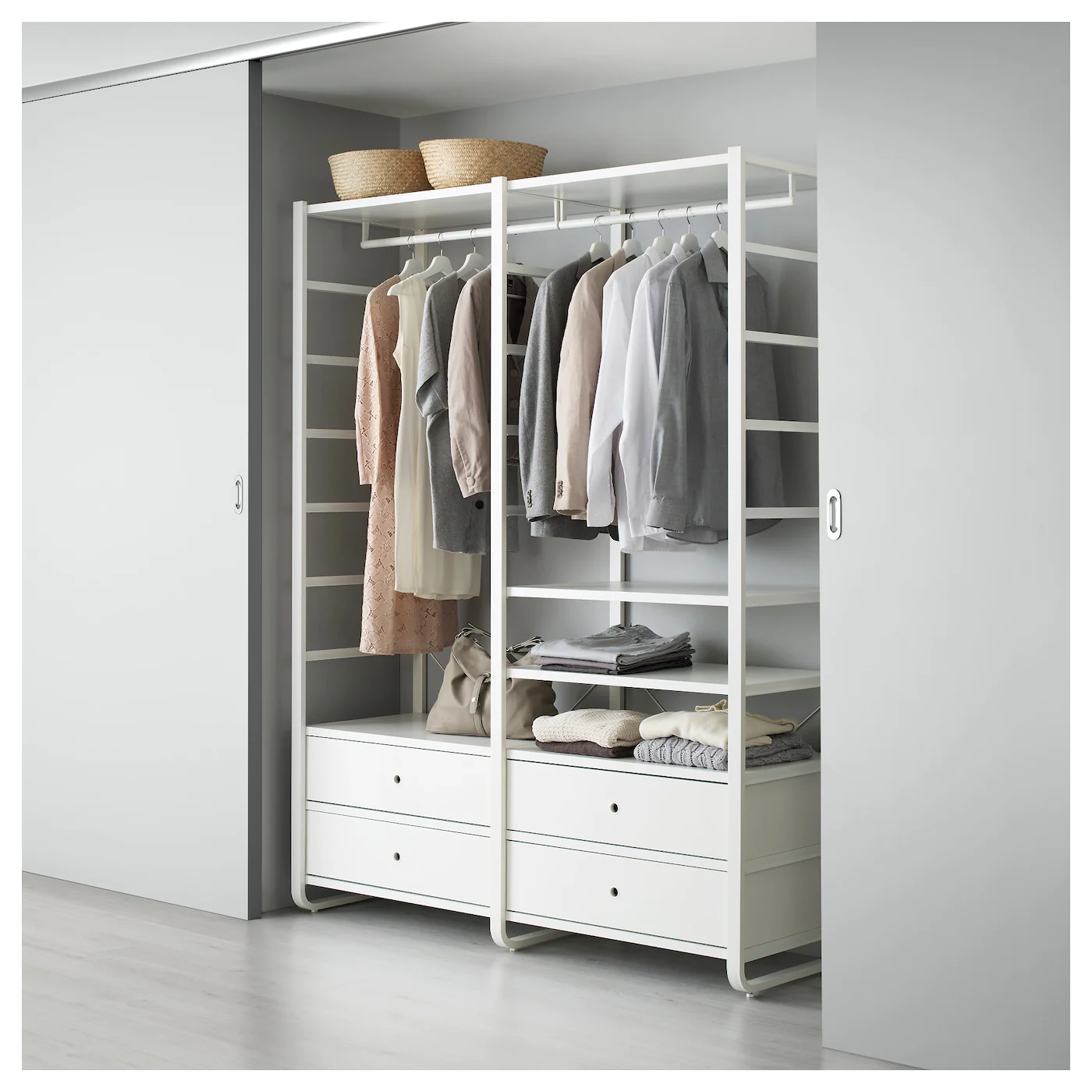 IKEA ELVARLI Wardrobe Combination White 64 7/8x21 5/8x85 " 5 IKEA ELVARLI Wardrobe Combination White 64 7/8x21 5/8x85 " - Image 3