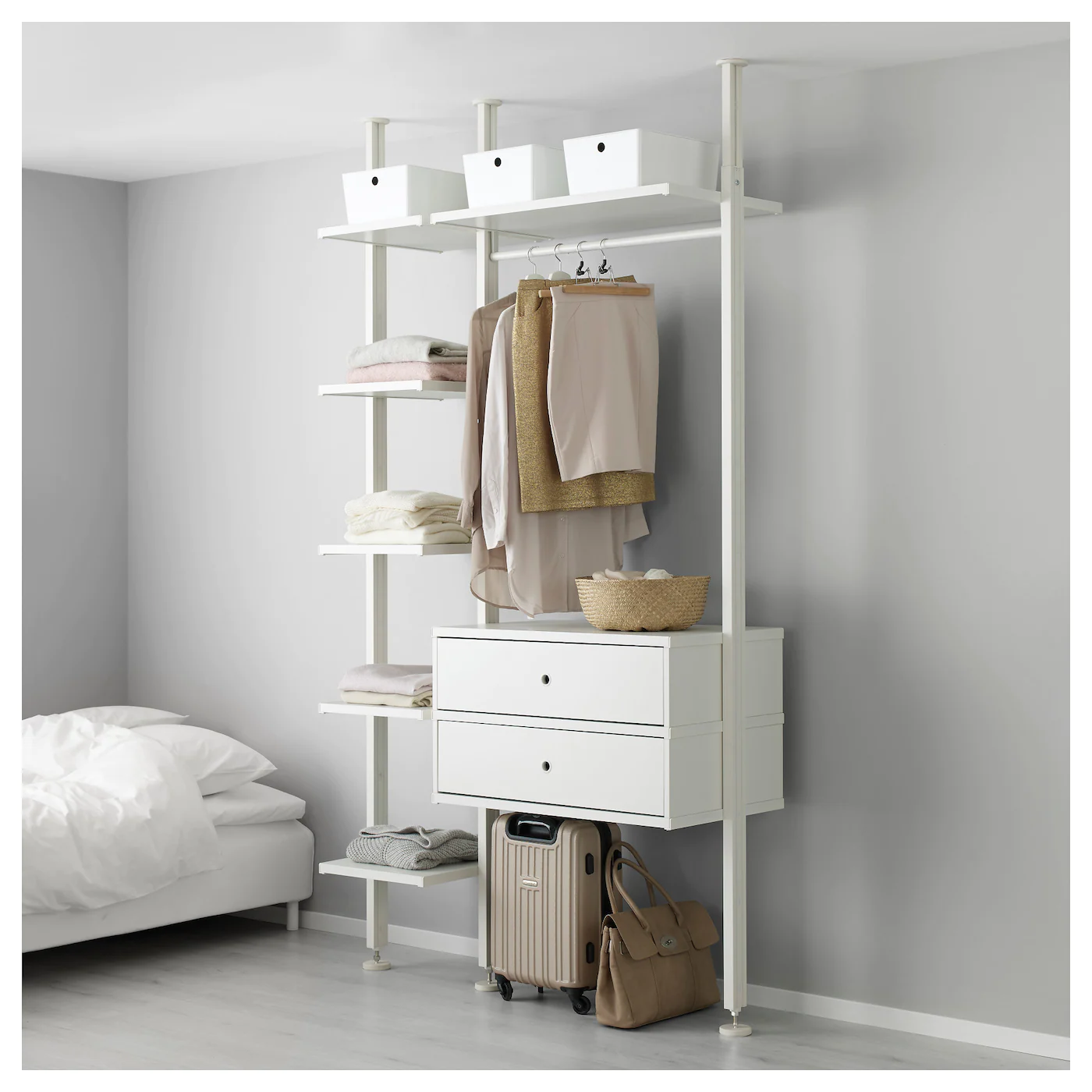 IKEA ELVARLI Wardrobe Combination White 53 1/8x20x87 1/4137 3/4 " 5 IKEA ELVARLI Wardrobe Combination White 53 1/8x20x87 1/4137 3/4 " - Image 3