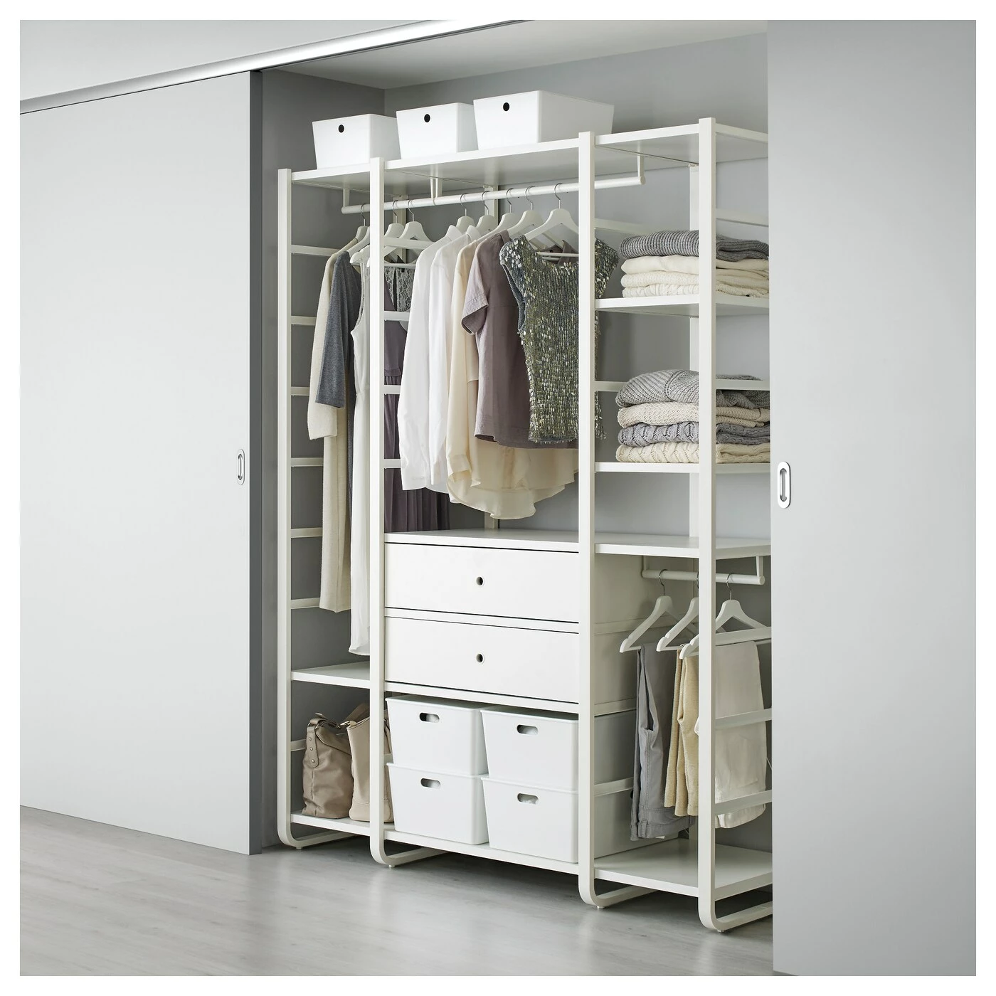 IKEA ELVARLI Wardrobe Combination White 65x21 5/8x85 " 4 IKEA ELVARLI Wardrobe Combination White 65x21 5/8x85 " - Image 2