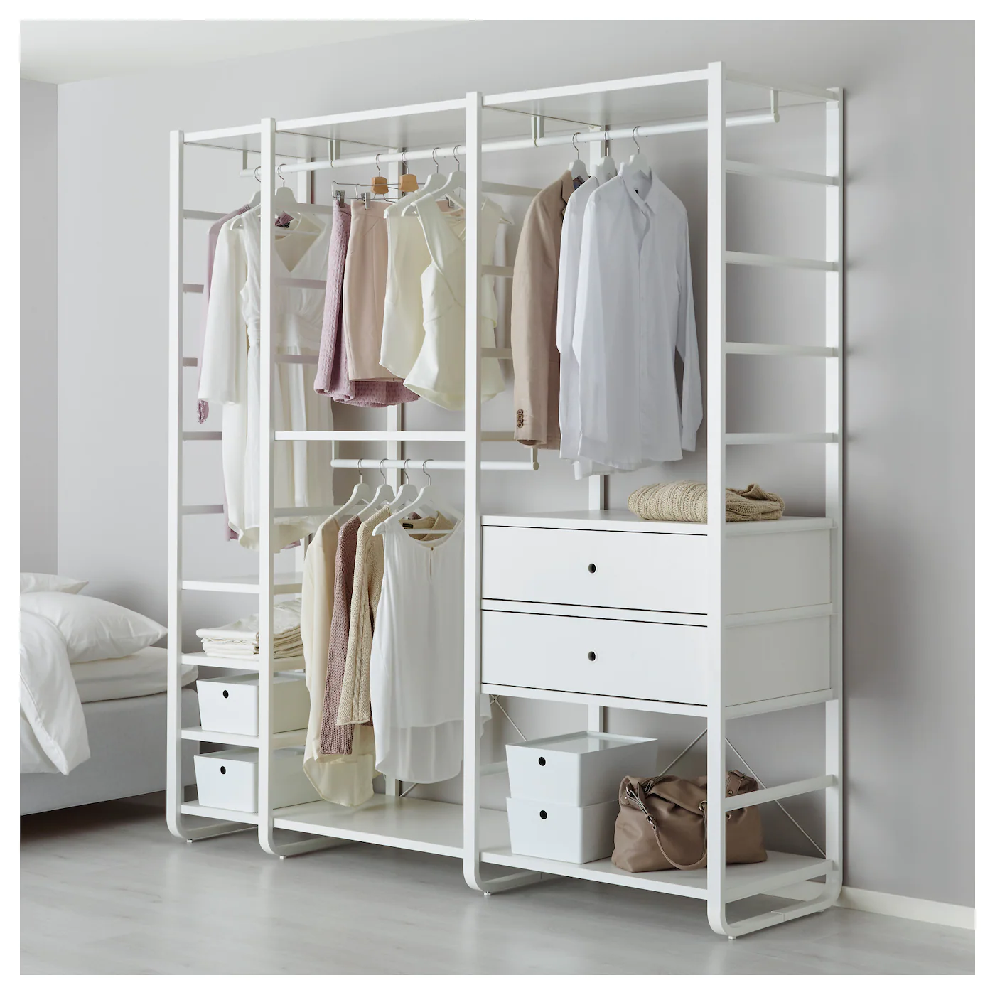 IKEA ELVARLI Wardrobe Combination White 80 3/4x21 3/4x85 " 5 IKEA ELVARLI Wardrobe Combination White 80 3/4x21 3/4x85 " - Image 3