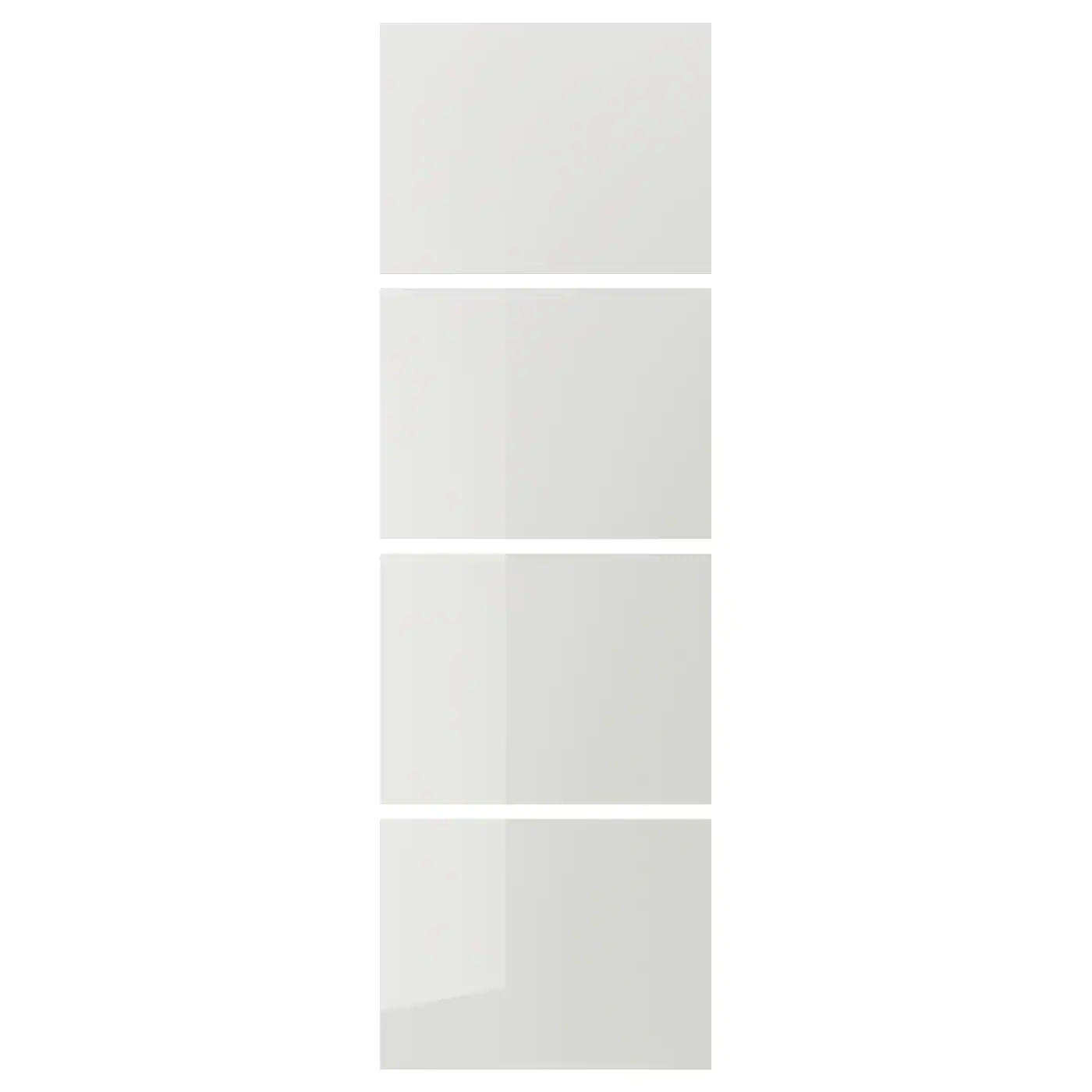 IKEA HOKKSUND 4 Panels For Sliding Door Frame High Gloss Light Gray 29 1/2x92 7/8 "