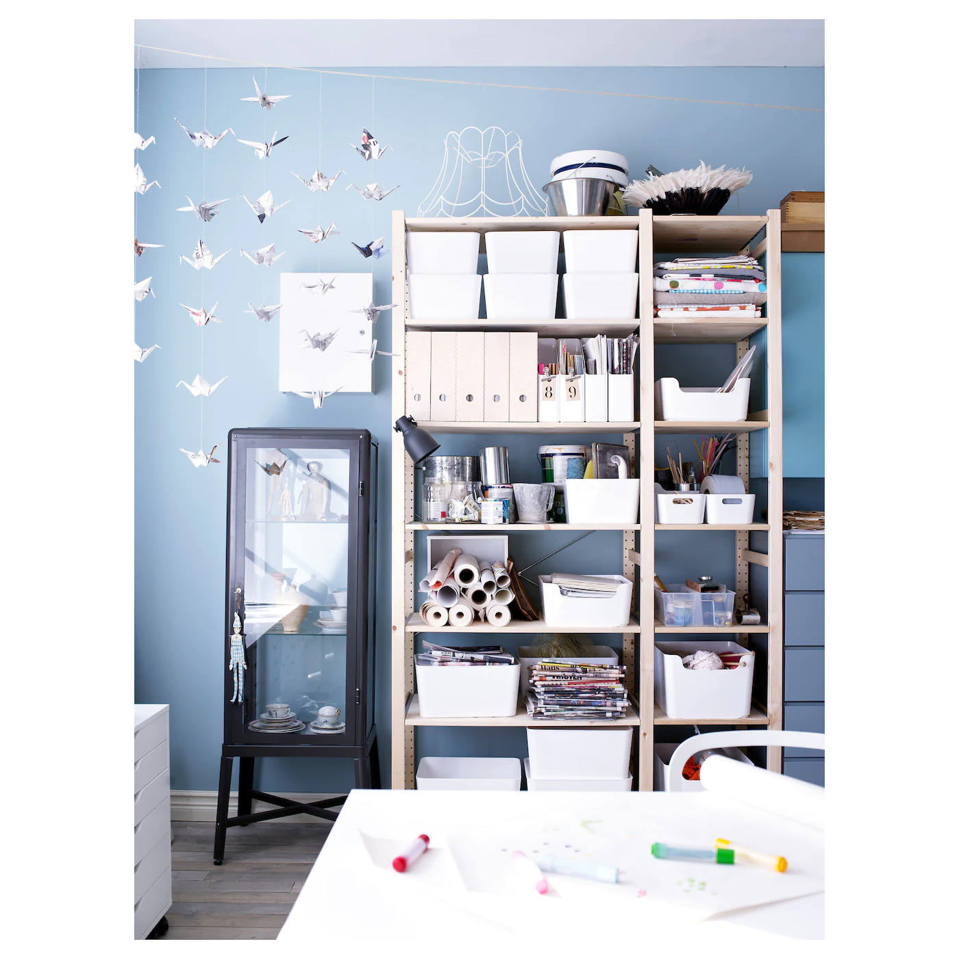 IKEA IVAR 2 Section Shelving Unit Pine 52 3/4x19 5/8x70 1/2 " 6 IKEA IVAR 2 Section Shelving Unit Pine 52 3/4x19 5/8x70 1/2 " - Image 4