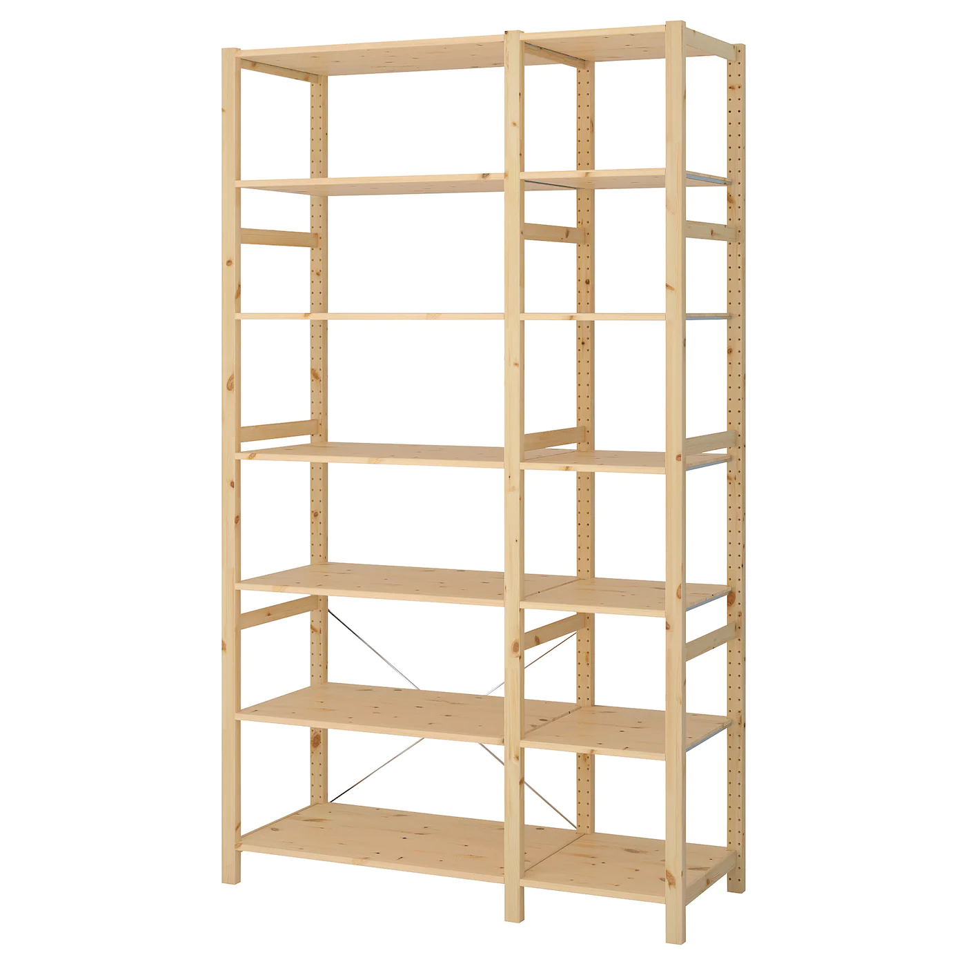 IKEA IVAR 2 Section Shelving Unit Pine 52 3/4x19 5/8x89 " 2 IKEA IVAR 2 Section Shelving Unit Pine 52 3/4x19 5/8x89 " -Ikea Storage solution systems Sales ivar 2 section shelving unit pine 0578769 pe669756 s5