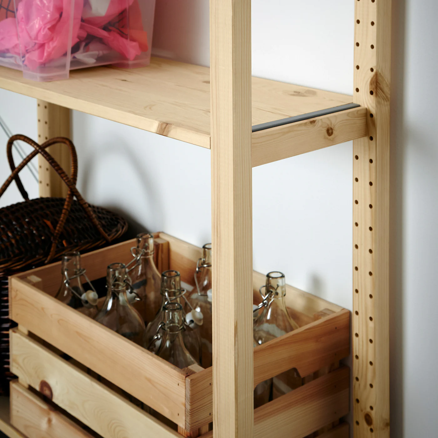 IKEA IVAR 2 Section Shelving Unit Pine 68 1/2x11 3/4x48 7/8 " 5 IKEA IVAR 2 Section Shelving Unit Pine 68 1/2x11 3/4x48 7/8 " - Image 3