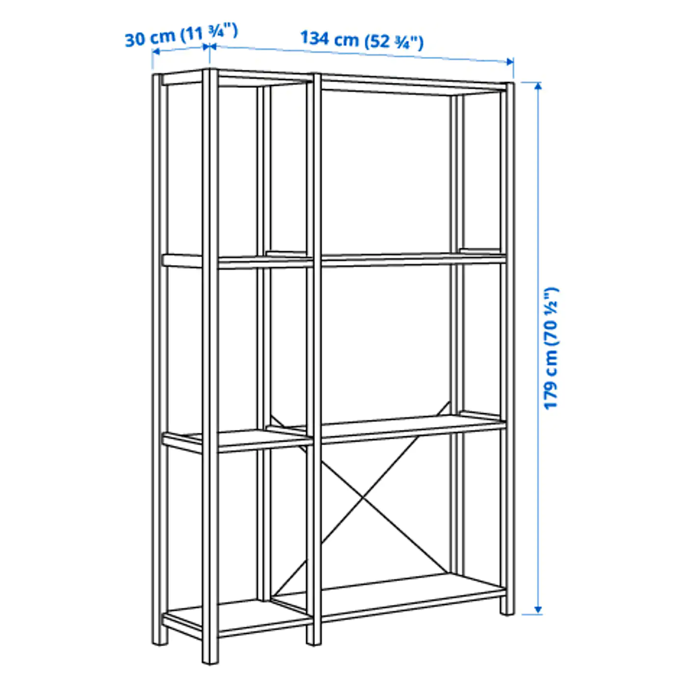 IKEA IVAR 2 Section Shelving Unit Pine 52 3/4x11 3/4x70 1/2 " 8 IKEA IVAR 2 Section Shelving Unit Pine 52 3/4x11 3/4x70 1/2 " - Image 6