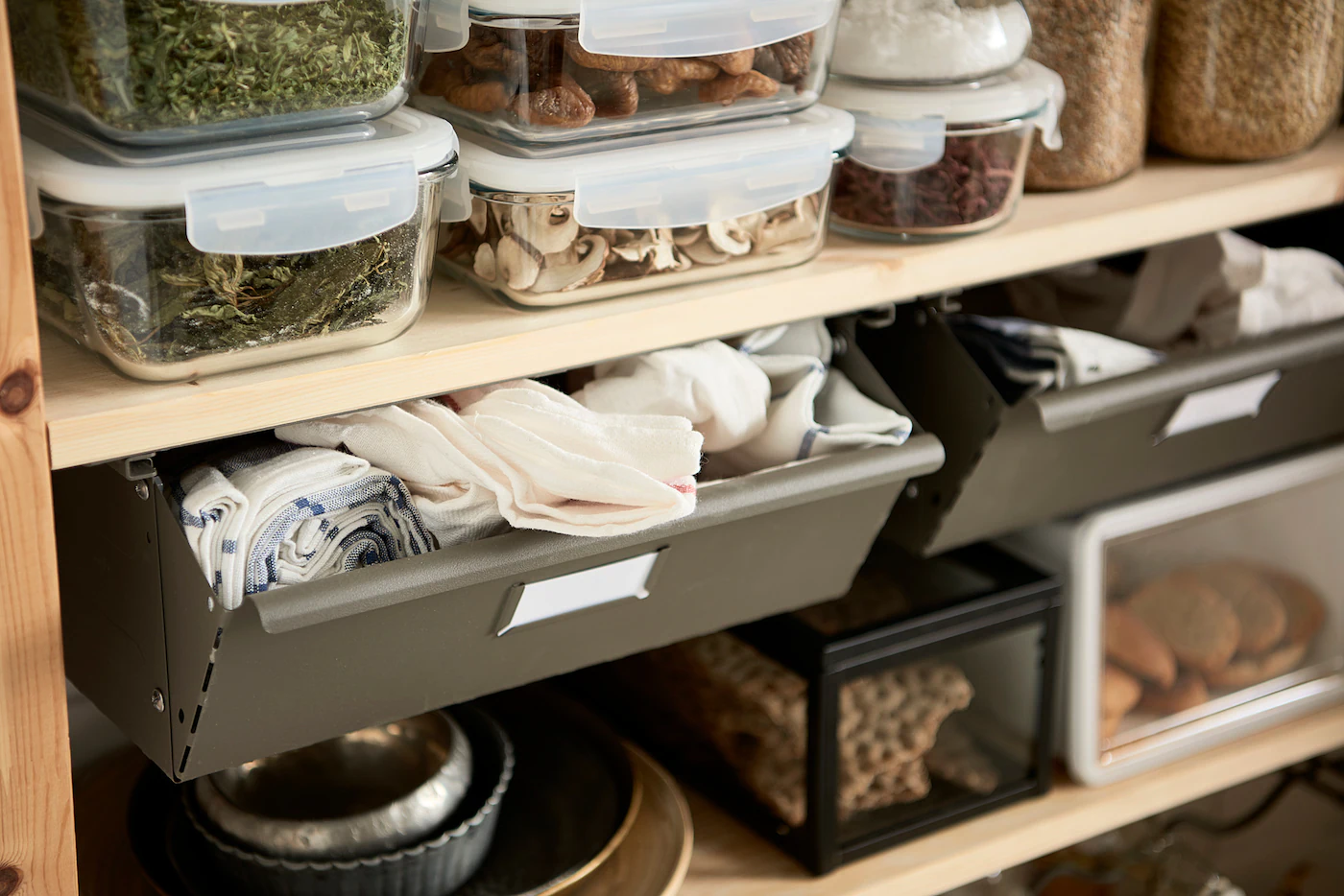 IKEA IVAR 2 Section Storage Unit W/cabinets Pine/gray Mesh 68 7/8x11 3/4x48 7/8 " 6 IKEA IVAR 2 Section Storage Unit W/cabinets Pine/gray Mesh 68 7/8x11 3/4x48 7/8 " - Image 4