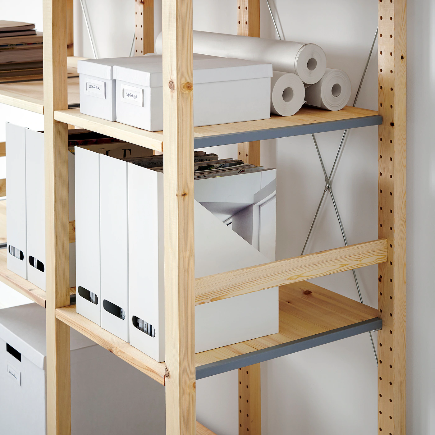 IKEA IVAR 3 Section Shelving Unit Pine 54 3/4x19 5/8x48 7/889 " 6 IKEA IVAR 3 Section Shelving Unit Pine 54 3/4x19 5/8x48 7/889 " - Image 4