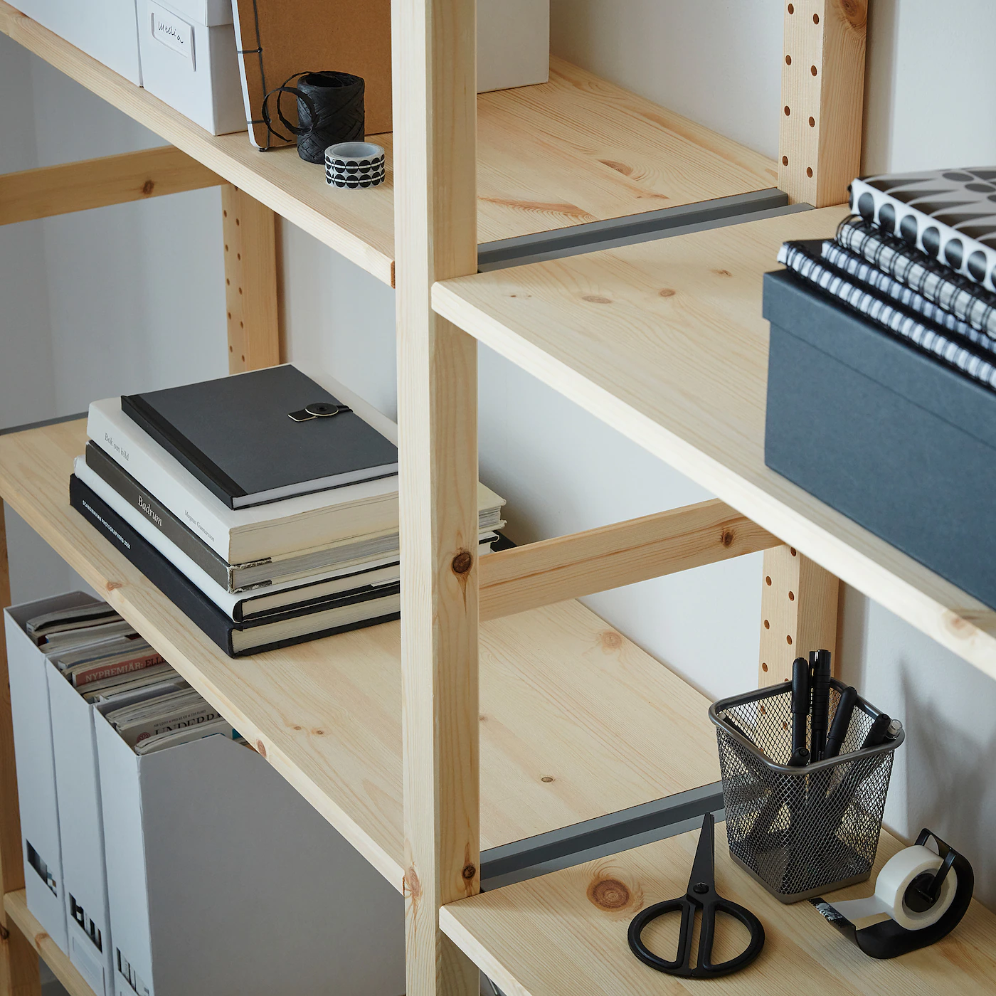 IKEA IVAR 4 Section Shelving Unit Pine 135 3/8x11 3/4x89 " 6 IKEA IVAR 4 Section Shelving Unit Pine 135 3/8x11 3/4x89 " - Image 4