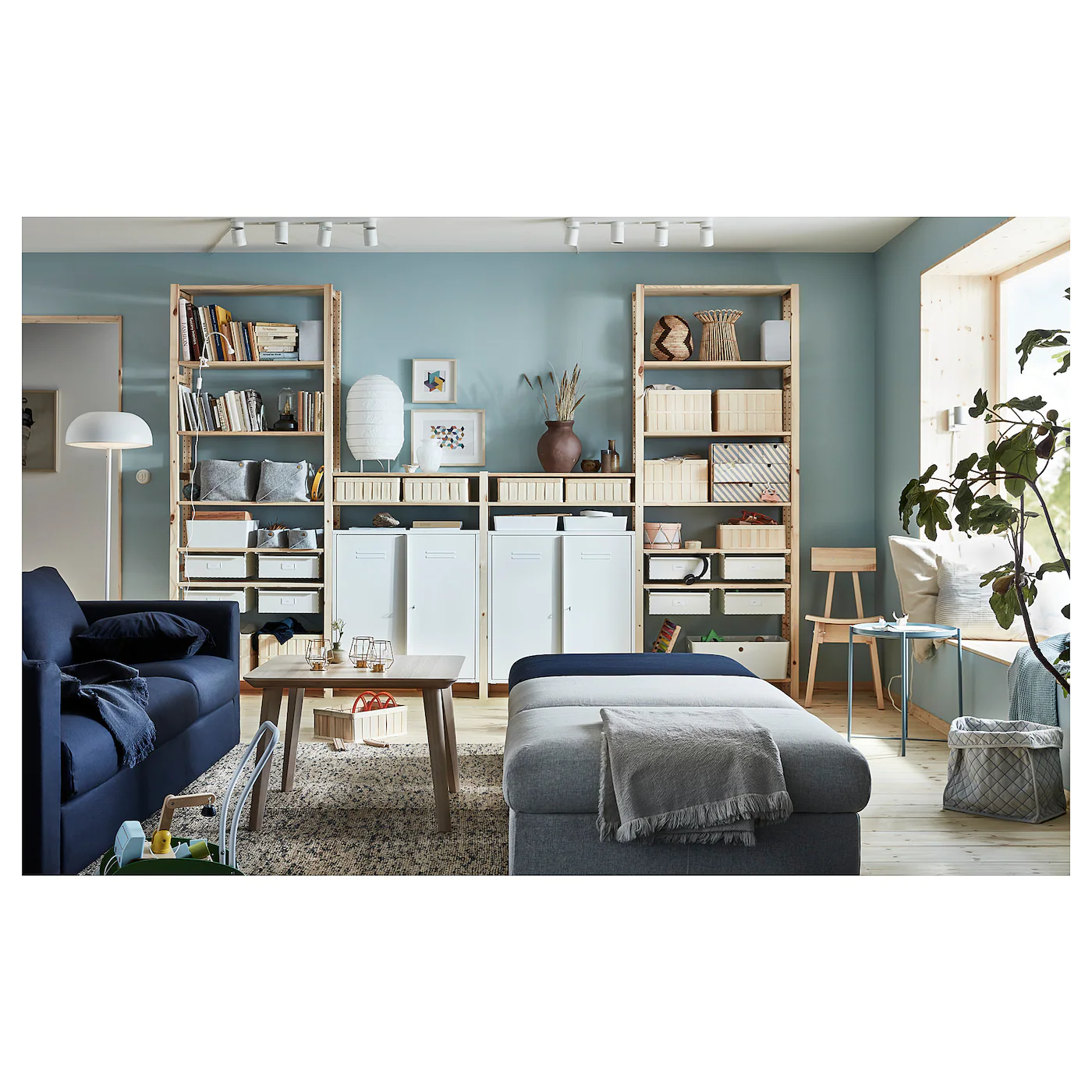 IKEA IVAR 4 Section Storage Combination Pine/white 135 3/8x11 3/4x89 " 5 IKEA IVAR 4 Section Storage Combination Pine/white 135 3/8x11 3/4x89 " - Image 3