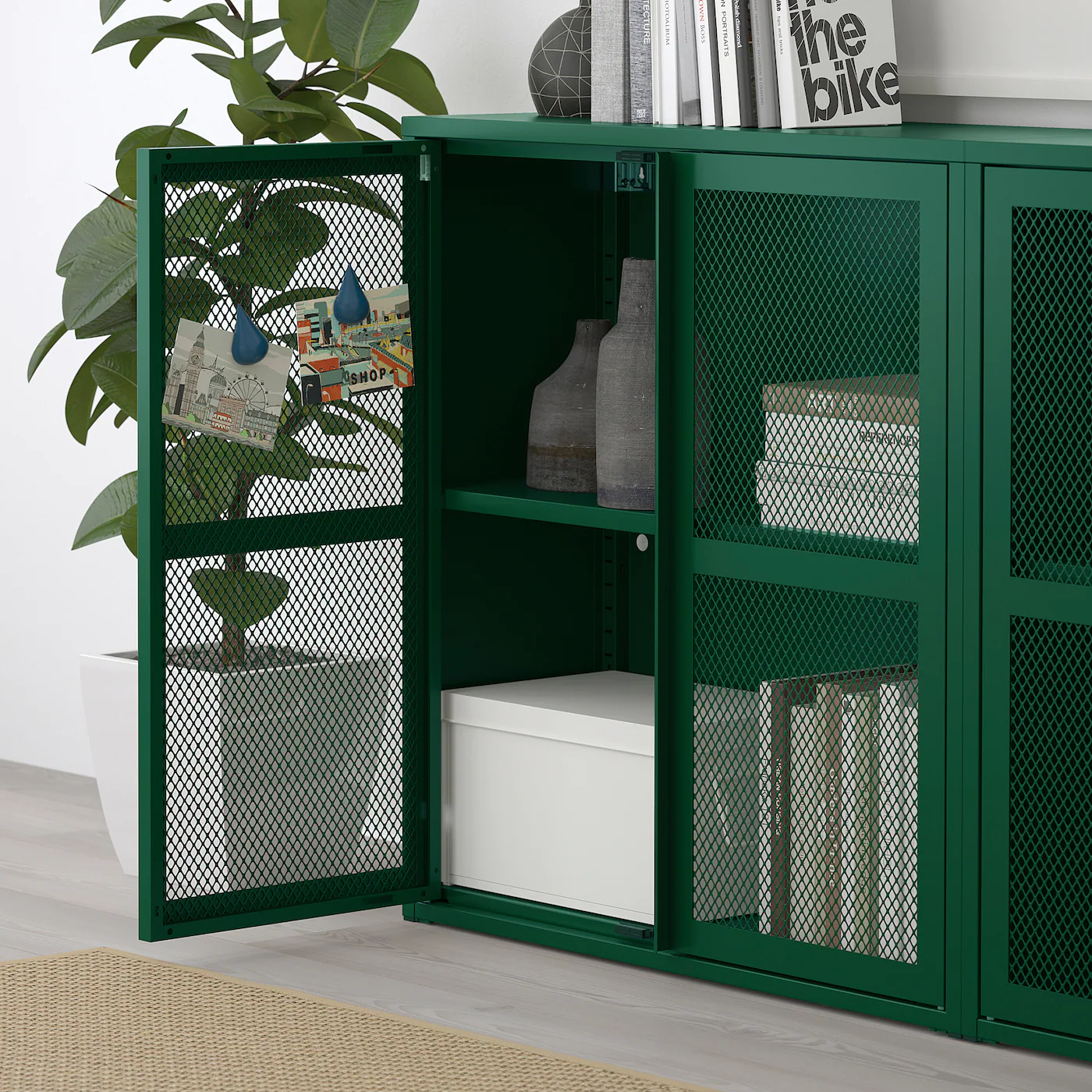 IKEA IVAR Cabinet With Doors Green Mesh 31 1/2x32 5/8 " 6 IKEA IVAR Cabinet With Doors Green Mesh 31 1/2x32 5/8 " - Image 4