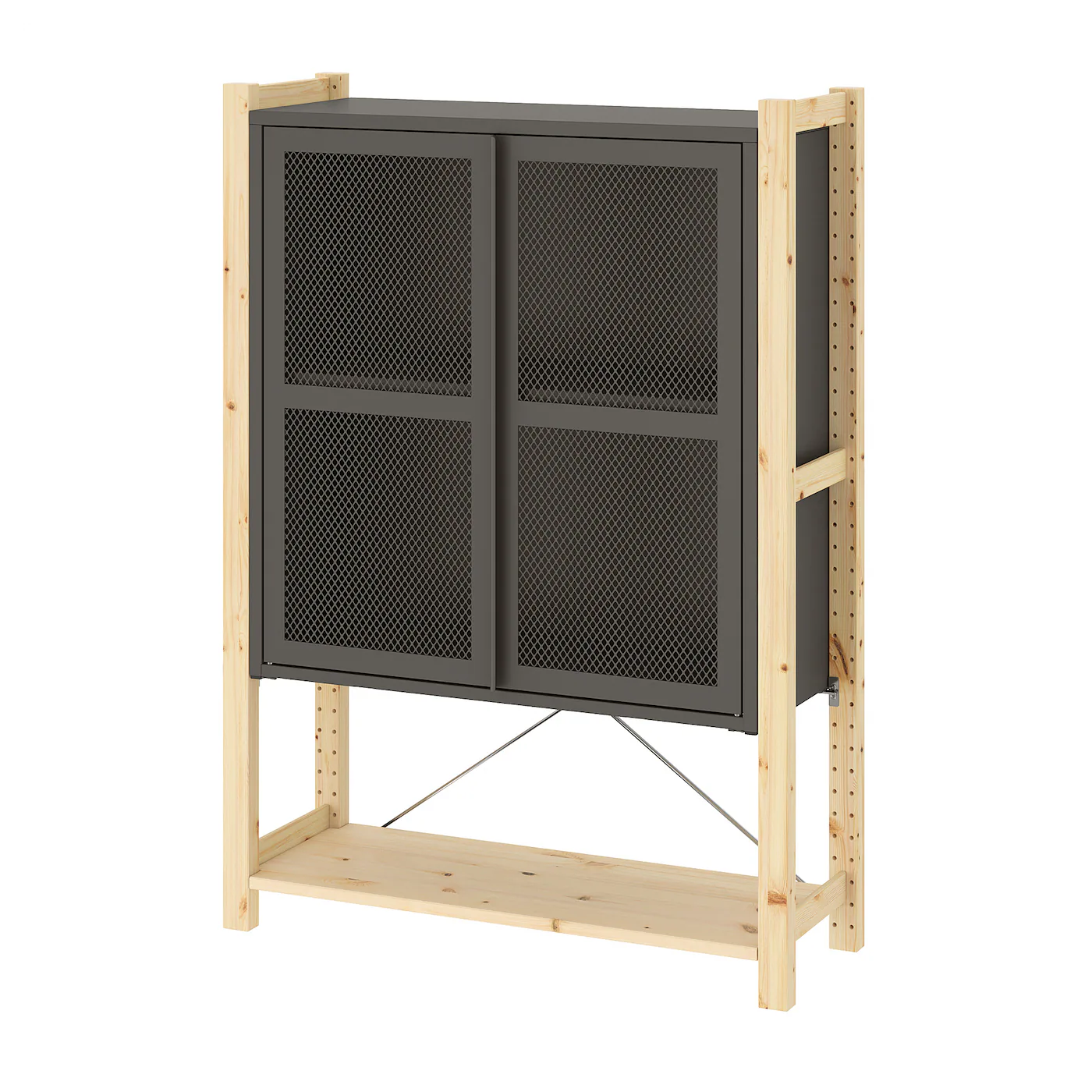 IKEA IVAR Cabinet With Doors Pine/gray Mesh 35x11 3/4x48 7/8 " 1 IKEA IVAR Cabinet With Doors Pine/gray Mesh 35x11 3/4x48 7/8 " -Ikea Storage solution systems Sales ivar cabinet with doors pine gray mesh 0936519 pe793287 s5