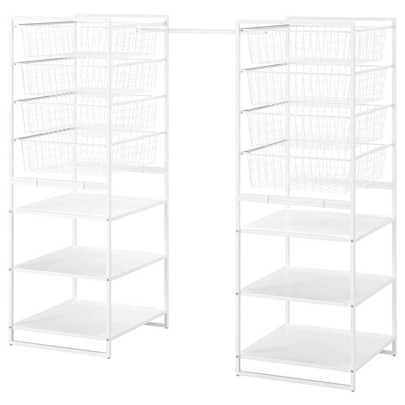 IKEA JONAXEL Wardrobe Combination White 55 7/870 1/8x20 1/8x54 3/4 " -Ikea Storage solution systems Sales jonaxel wardrobe combination white 0762709 pe752165 s5