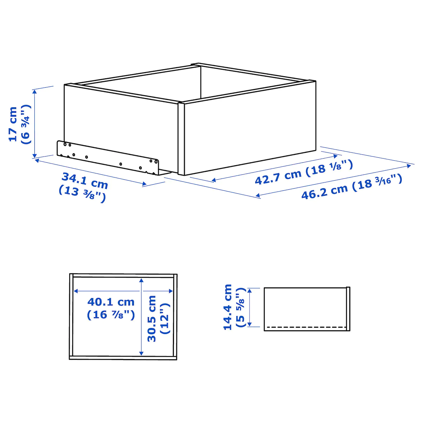 IKEA KOMPLEMENT Drawer White 19 5/8x13 3/4 " 6 IKEA KOMPLEMENT Drawer White 19 5/8x13 3/4 " - Image 4