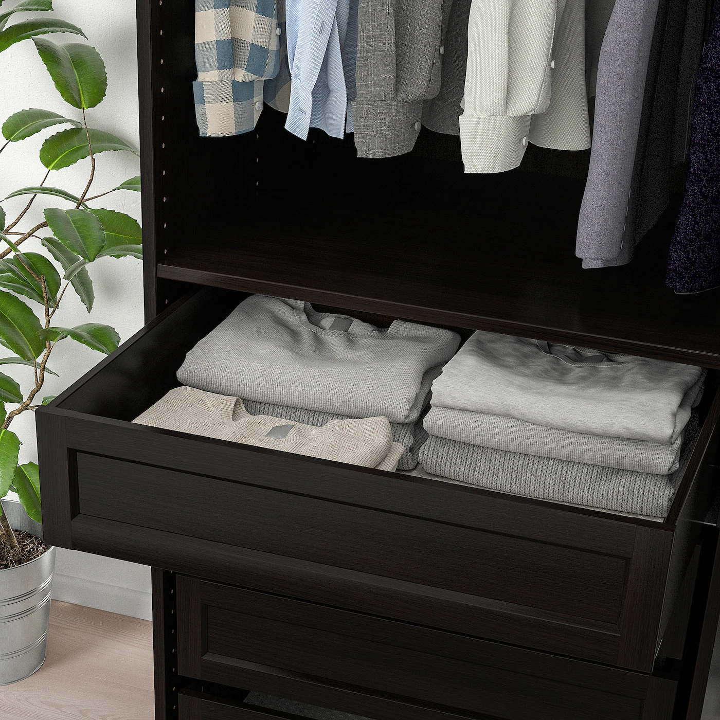 IKEA KOMPLEMENT Drawer With Framed Front Blackbrown 29 1/2x22 7/8 " 4 IKEA KOMPLEMENT Drawer With Framed Front Blackbrown 29 1/2x22 7/8 " - Image 2