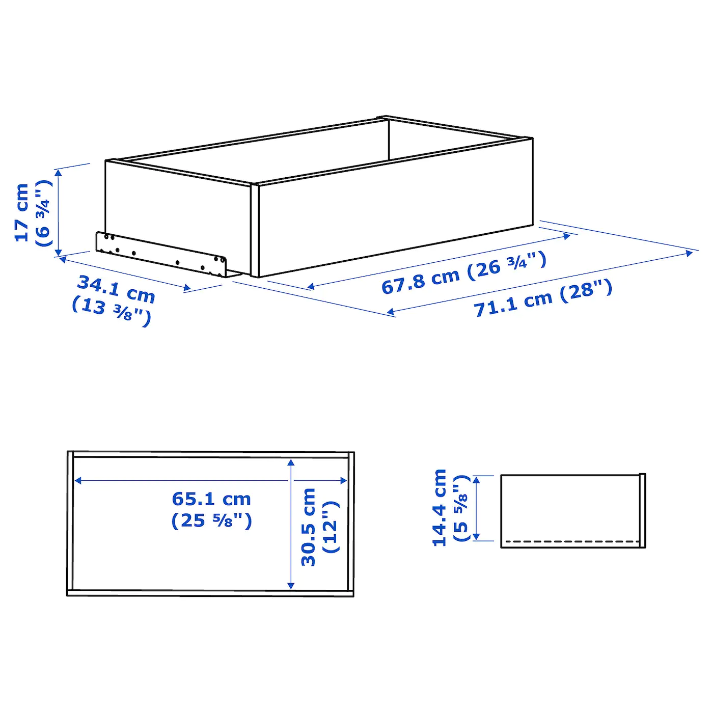 IKEA KOMPLEMENT Drawer With Framed Front White 29 1/2x13 3/4 " 6 IKEA KOMPLEMENT Drawer With Framed Front White 29 1/2x13 3/4 " - Image 4
