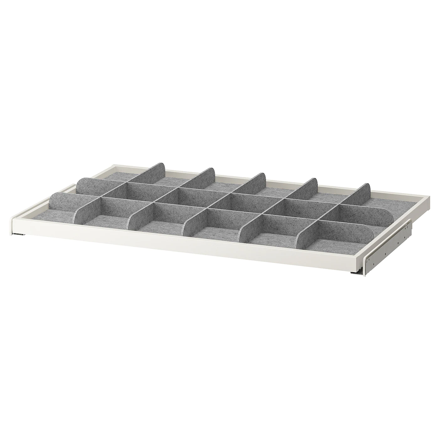 IKEA KOMPLEMENT Pullout Tray With Divider White/light Gray 39 3/8x22 7/8 " 1 IKEA KOMPLEMENT Pullout Tray With Divider White/light Gray 39 3/8x22 7/8 " -Ikea Storage solution systems Sales komplement pull out tray with divider white light gray 0812575 pe772032 s5