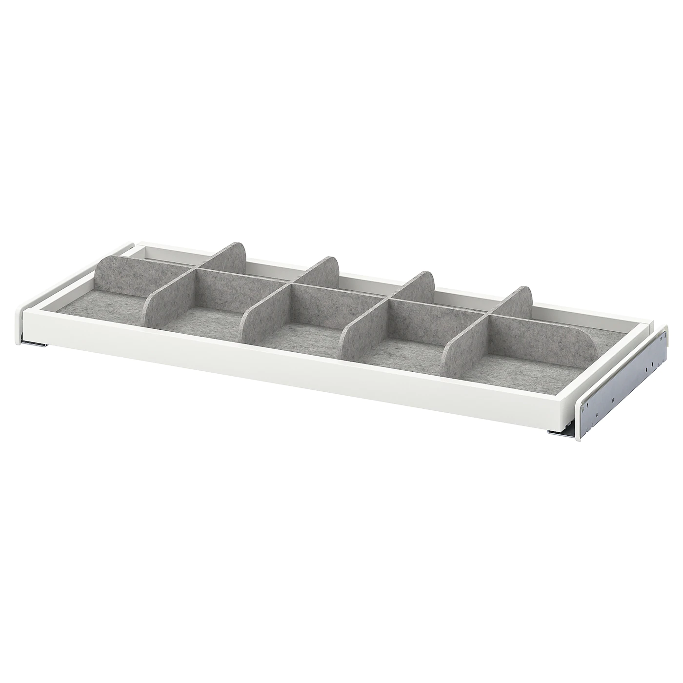 IKEA KOMPLEMENT Pullout Tray With Divider White/light Gray 29 1/2x13 3/4 " -Ikea Storage solution systems Sales komplement pull out tray with divider white light gray 0834138 pe778184 s5