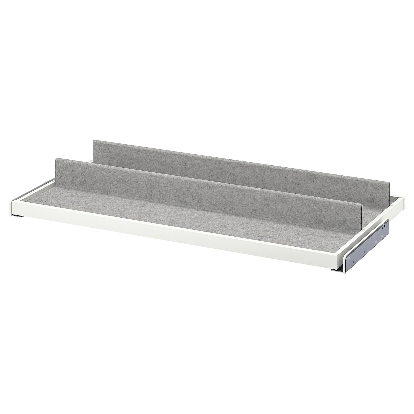 IKEA KOMPLEMENT Pullout Tray With Shoe Insert White/light Gray 39 3/8x22 7/8 " 2 IKEA KOMPLEMENT Pullout Tray With Shoe Insert White/light Gray 39 3/8x22 7/8 " -Ikea Storage solution systems Sales komplement pull out tray with shoe insert white light gray 0834156 pe778197 s5
