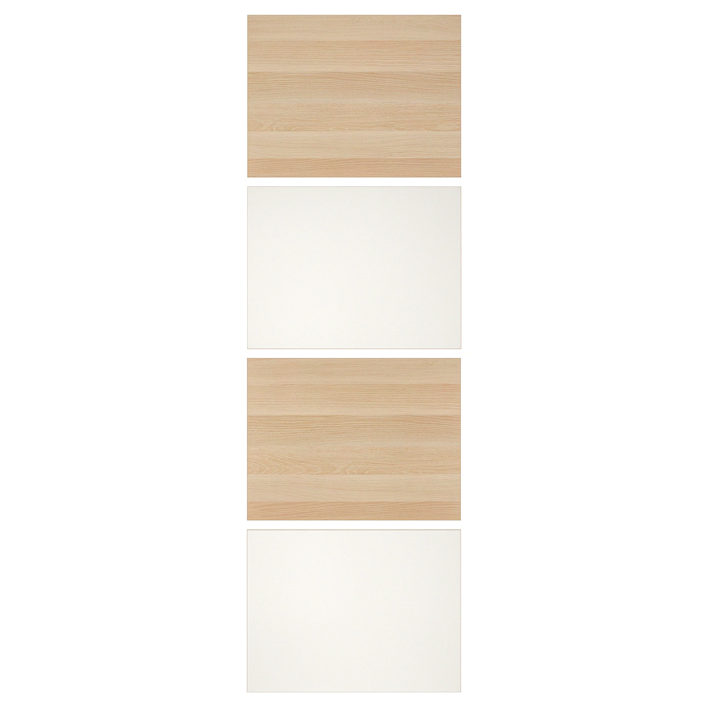 IKEA MEHAMN 4 Panels For Sliding Door Frame White Stained Oak Effect/white 29 1/2x92 7/8 "