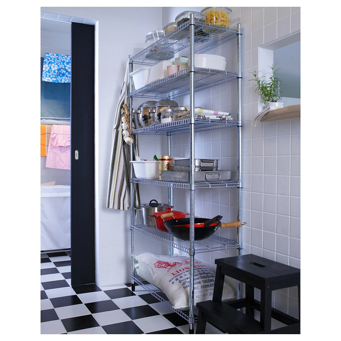 IKEA OMAR 1 Section Shelving Unit 36 1/4x14 1/8x71 1/4 " 6 IKEA OMAR 1 Section Shelving Unit 36 1/4x14 1/8x71 1/4 " - Image 4