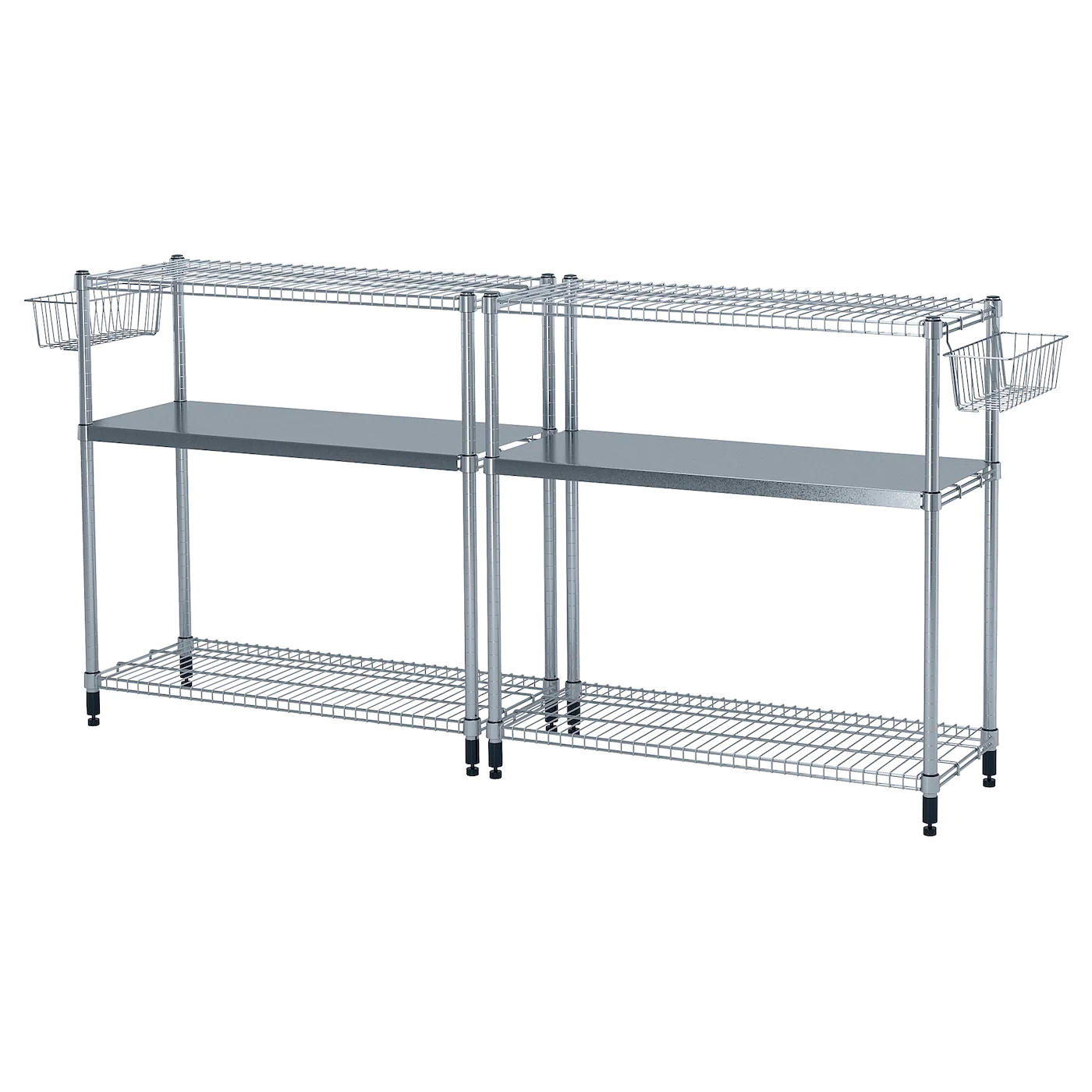 IKEA OMAR 2 Section Shelving Unit 83 1/8x14 1/8x37 "