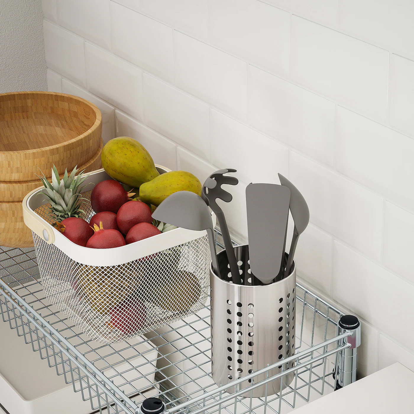 IKEA OMAR Shelving Unit With 3 Baskets Galvanized 36 1/4x14x37 " 5 IKEA OMAR Shelving Unit With 3 Baskets Galvanized 36 1/4x14x37 " - Image 3