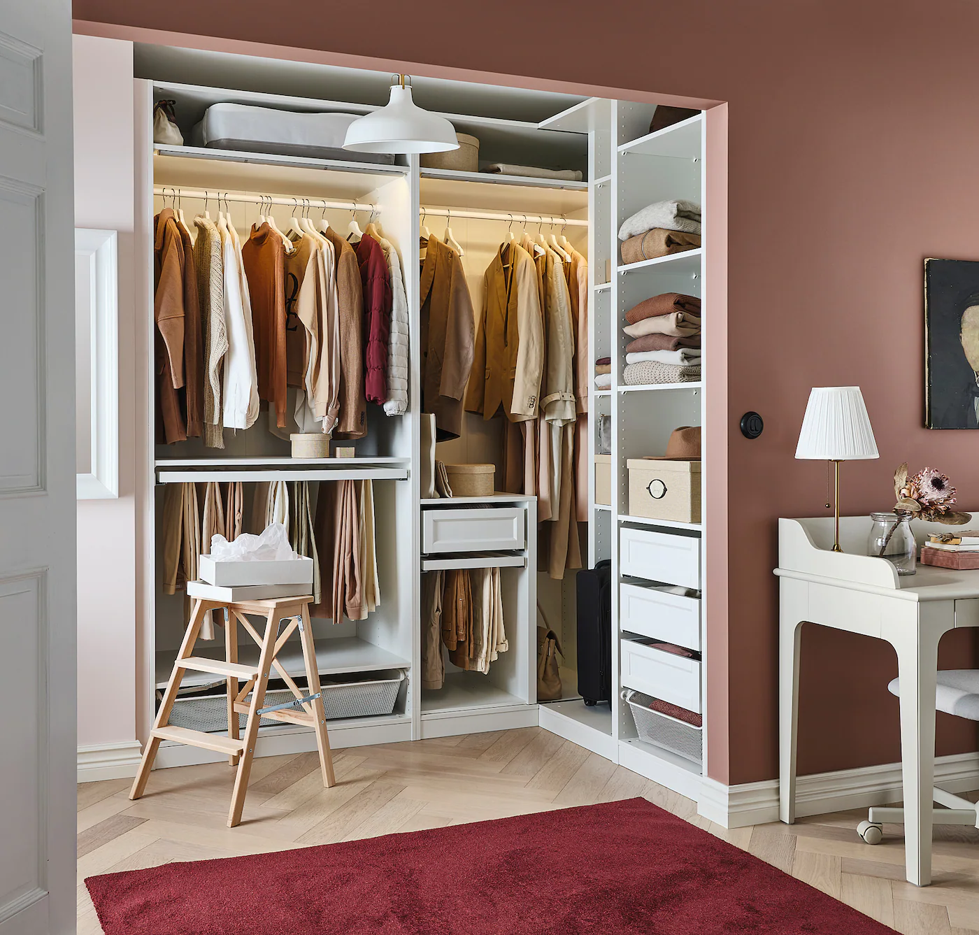 IKEA PAX Addon Corner Unit With 4 Shelves White 20 7/8x22 7/8x79 1/8 " 4 IKEA PAX Addon Corner Unit With 4 Shelves White 20 7/8x22 7/8x79 1/8 " - Image 2