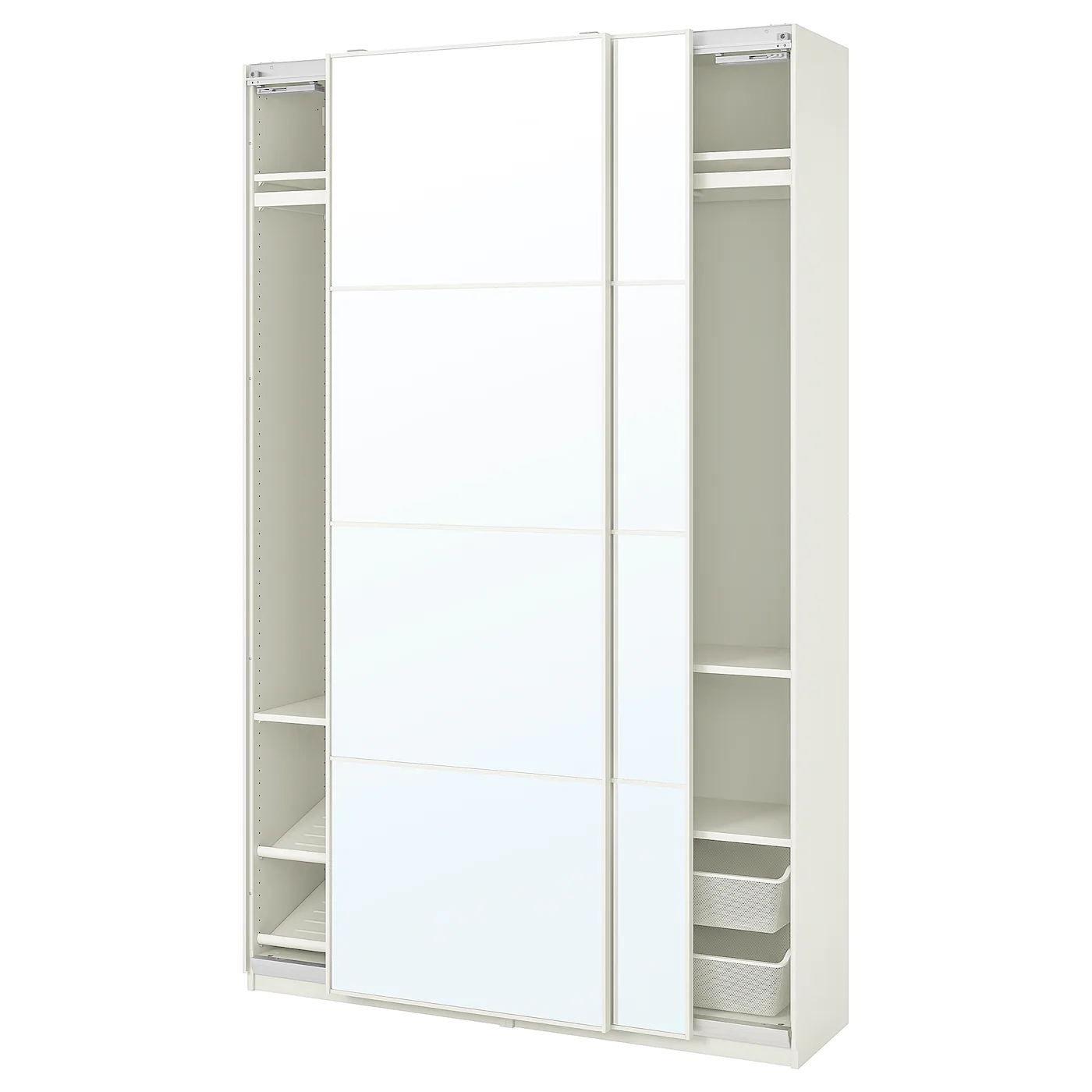 IKEA PAX / AULI Wardrobe Combination White/mirror Glass 59x17 3/8x93 1/8 " 2 IKEA PAX / AULI Wardrobe Combination White/mirror Glass 59x17 3/8x93 1/8 " -Ikea Storage solution systems Sales pax auli wardrobe combination white mirror glass 0800914 pe768063 s5