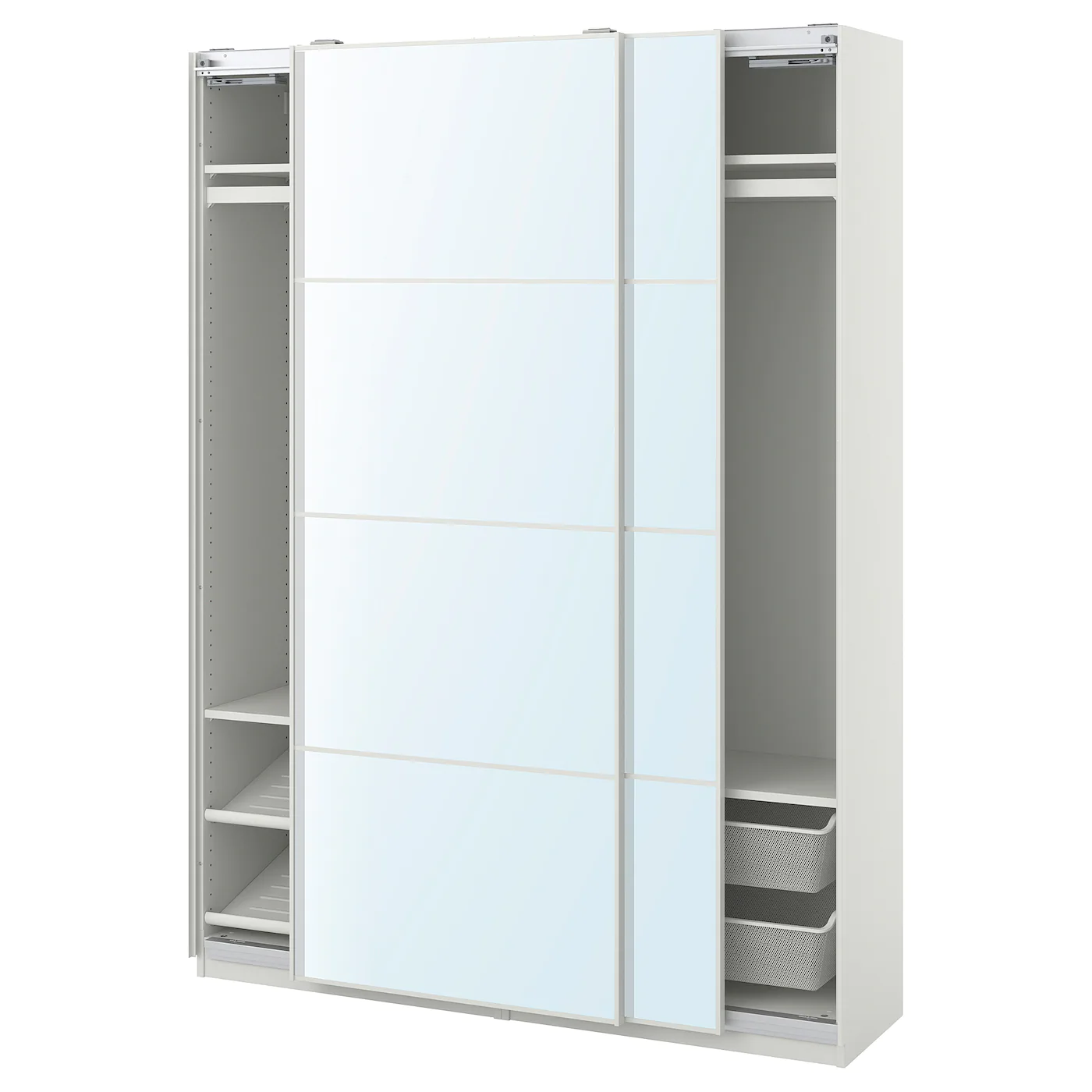 IKEA PAX / AULI Wardrobe Combination White/mirror Glass 59x17 3/8x79 1/4 " 1 IKEA PAX / AULI Wardrobe Combination White/mirror Glass 59x17 3/8x79 1/4 " -Ikea Storage solution systems Sales pax auli wardrobe combination white mirror glass 0816530 pe773500 s5