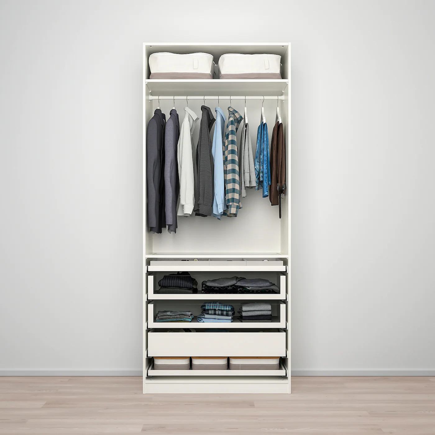 IKEA PAX / BERGSBO Wardrobe Combination White/frosted Glass 39 3/8x23 5/8x93 1/8 " 4 IKEA PAX / BERGSBO Wardrobe Combination White/frosted Glass 39 3/8x23 5/8x93 1/8 " - Image 2