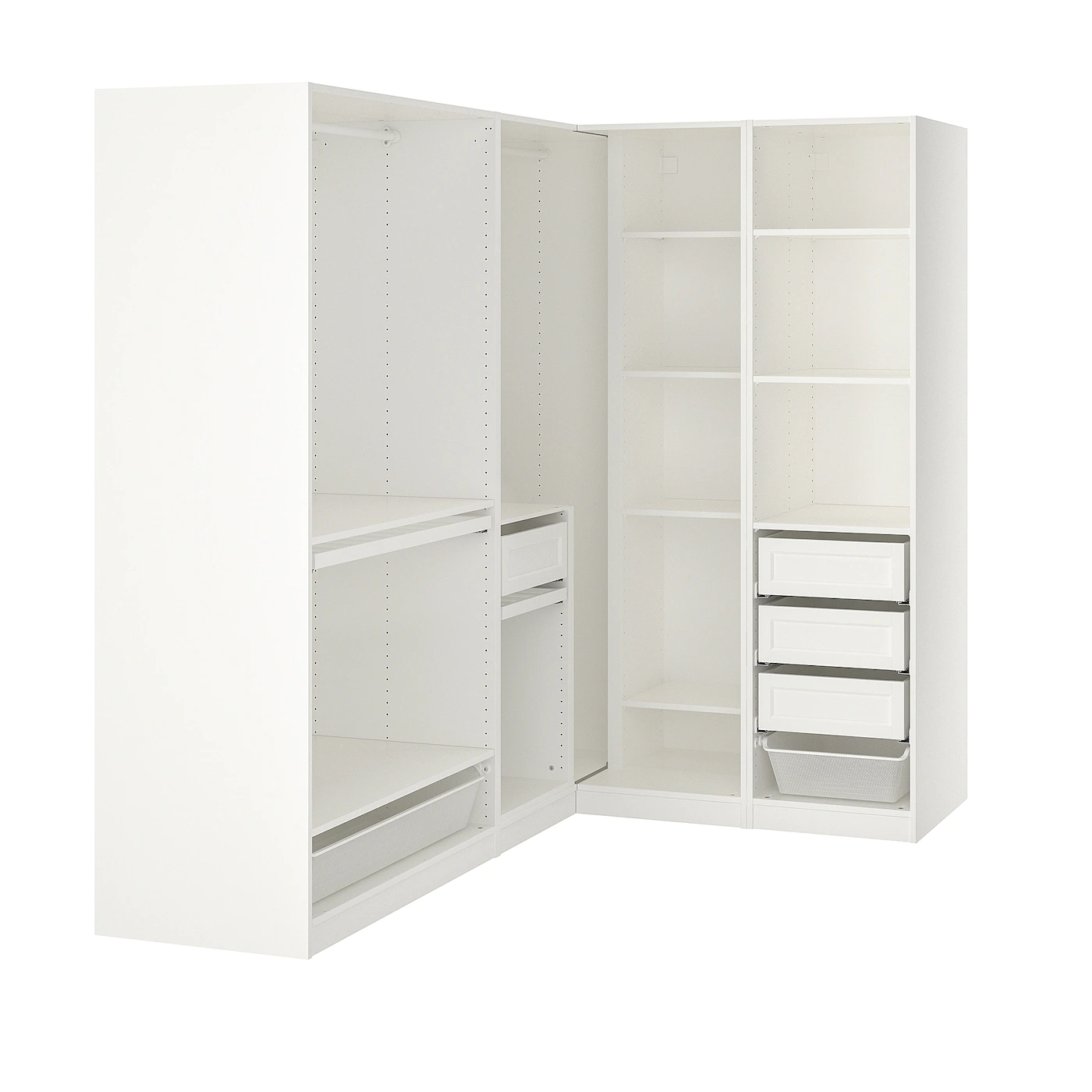 IKEA PAX Corner Wardrobe White 82 3/4/63 1/8x79 1/4 "