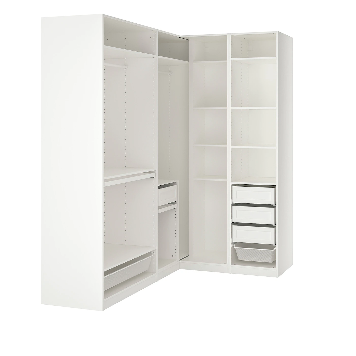 IKEA PAX Corner Wardrobe White 82 3/4/63 1/8x93 1/8 " 1 IKEA PAX Corner Wardrobe White 82 3/4/63 1/8x93 1/8 " -Ikea Storage solution systems Sales pax corner wardrobe white 0841093 pe778784 s5