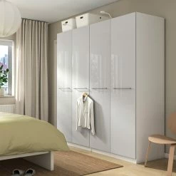 IKEA PAX / FARDAL Wardrobe White/highgloss Light Gray 78 3/4x23 5/8x79 1/4 " 7 IKEA PAX / FARDAL Wardrobe White/highgloss Light Gray 78 3/4x23 5/8x79 1/4 " -Ikea Storage solution systems Sales pax fardal wardrobe white high gloss light gray 1103484 pe867289 s5