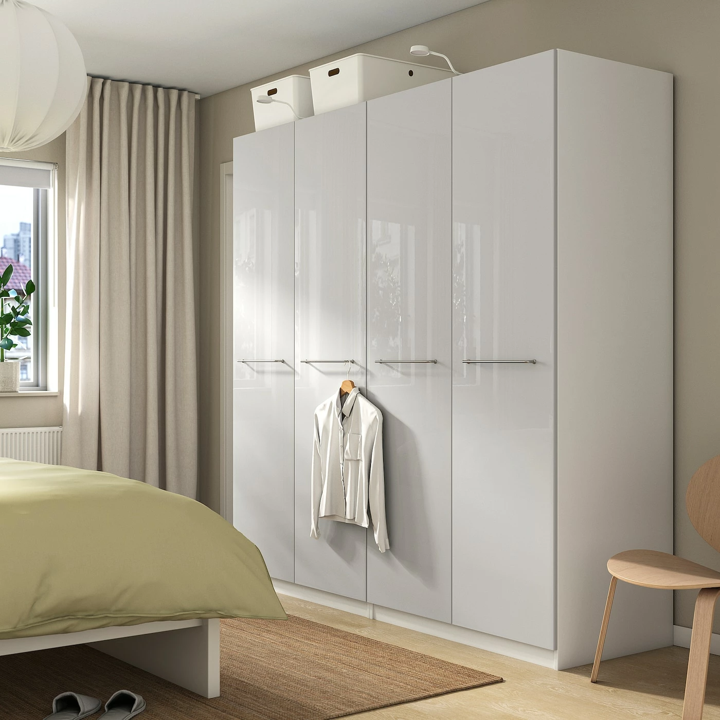 IKEA PAX / FARDAL Wardrobe White/highgloss Light Gray 78 3/4x23 5/8x79 1/4 " 5 IKEA PAX / FARDAL Wardrobe White/highgloss Light Gray 78 3/4x23 5/8x79 1/4 " - Image 3