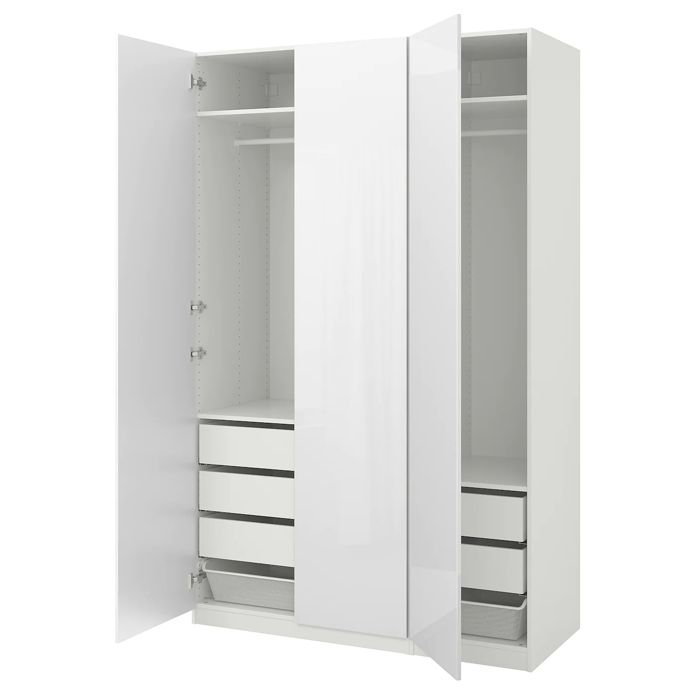 IKEA PAX / FARDAL Wardrobe White/highgloss/white 59x23 5/8x93 1/8 " 1 IKEA PAX / FARDAL Wardrobe White/highgloss/white 59x23 5/8x93 1/8 " -Ikea Storage solution systems Sales pax fardal wardrobe white high gloss white 0719051 pe731861 s5