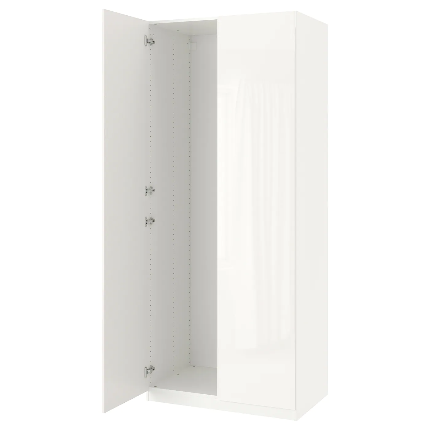 IKEA PAX / FARDAL Wardrobe With 2 Doors White/highgloss/white 39 3/8x23 1/2x93 1/8 " -Ikea Storage solution systems Sales pax fardal wardrobe with 2 doors white high gloss white 0646152 pe703973 s5