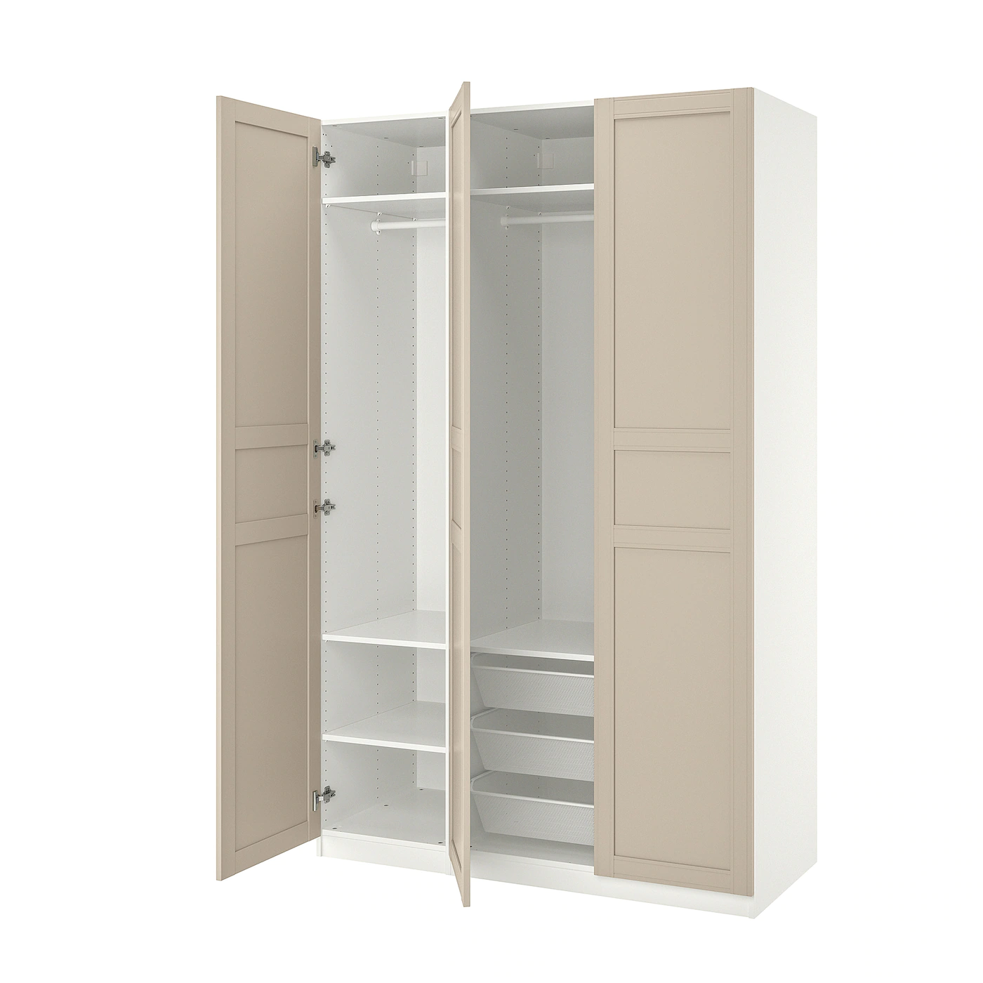 IKEA PAX / FLISBERGET Wardrobe Combination Light Beige 59x23 5/8x93 1/8 "