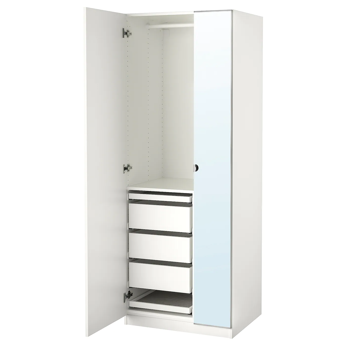 IKEA PAX / FORSAND/VIKEDAL Wardrobe Combination White/mirror Glass 29 1/2x23 5/8x79 1/4 " -Ikea Storage solution systems Sales pax forsand vikedal wardrobe combination white mirror glass 0820622 pe775076 s5