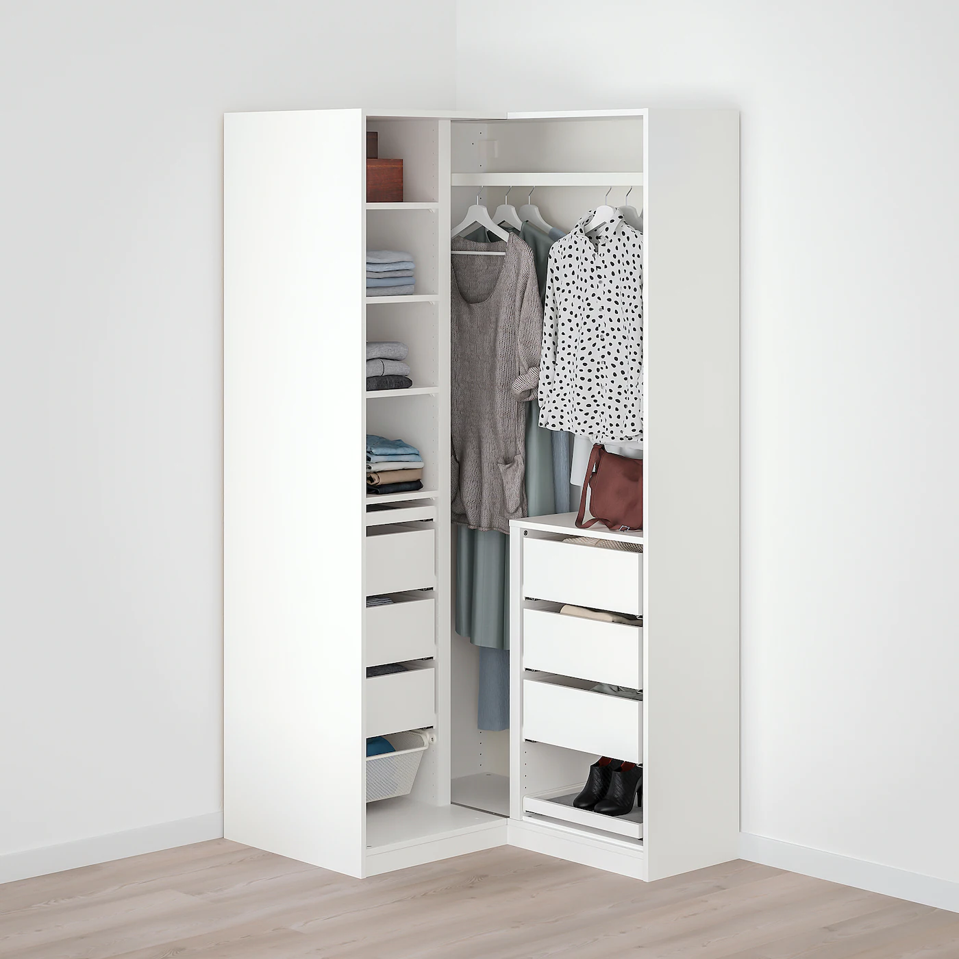 IKEA PAX / GRIMO Wardrobe Combination White/Grimo Gray 34 5/8/43 1/2x79 1/4 " 4 IKEA PAX / GRIMO Wardrobe Combination White/Grimo Gray 34 5/8/43 1/2x79 1/4 " - Image 2