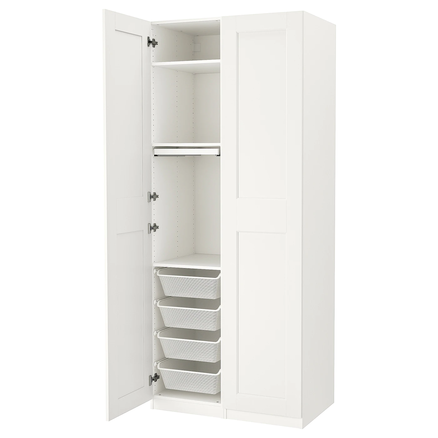 IKEA PAX / GRIMO Wardrobe Combination White/white 39 3/8x23 5/8x93 1/8 " -Ikea Storage solution systems Sales pax grimo wardrobe combination white white 1080152 pe857920 s5